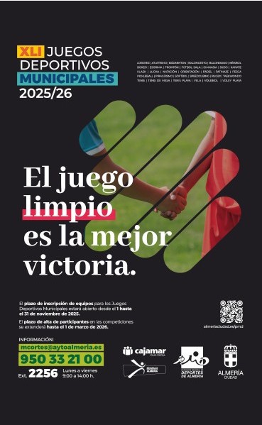 Vuelven los XLI Juegos Deportivos Municipales de Almería 2025/2026! 

almeriaciudad.es/actualidad/vue…