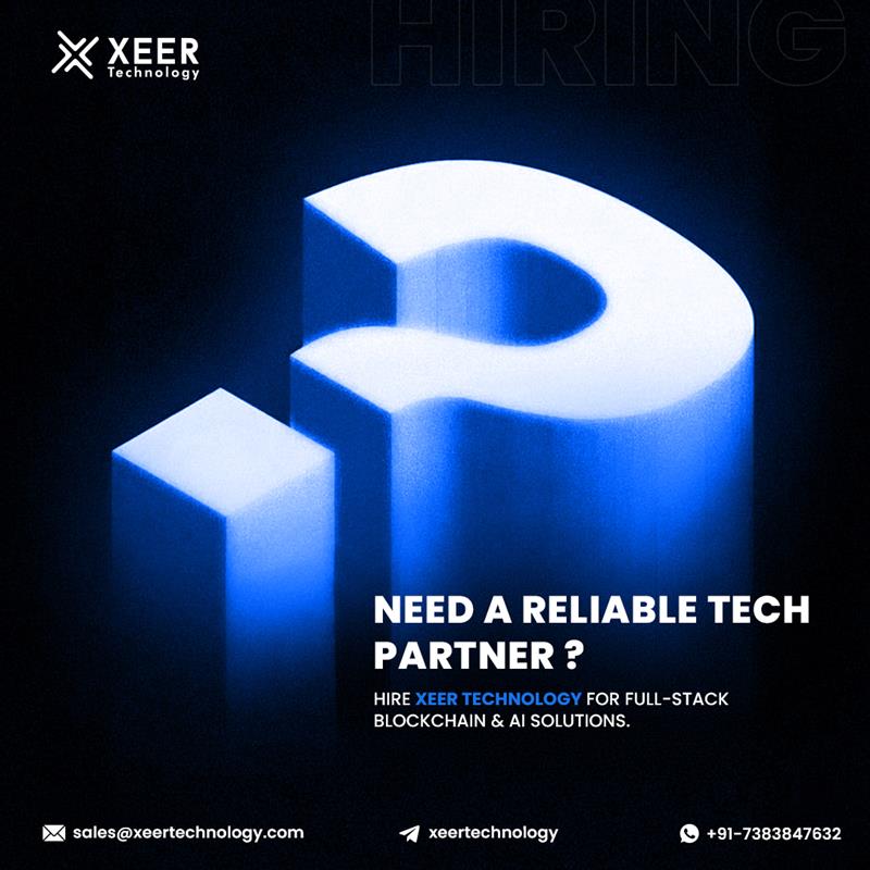technology_xeer's tweet image. Need a Reliable Tech Partner?
Hire Xeer Technology for full-stack Blockchain & AI solutions.
Let’s make your project the next big thing.
#HireXeerTechnology #Web3Development #BlockchainExperts #CryptoDevelopment #AIDriven #TechPartners #Web3Solutions #DigitalTransformation