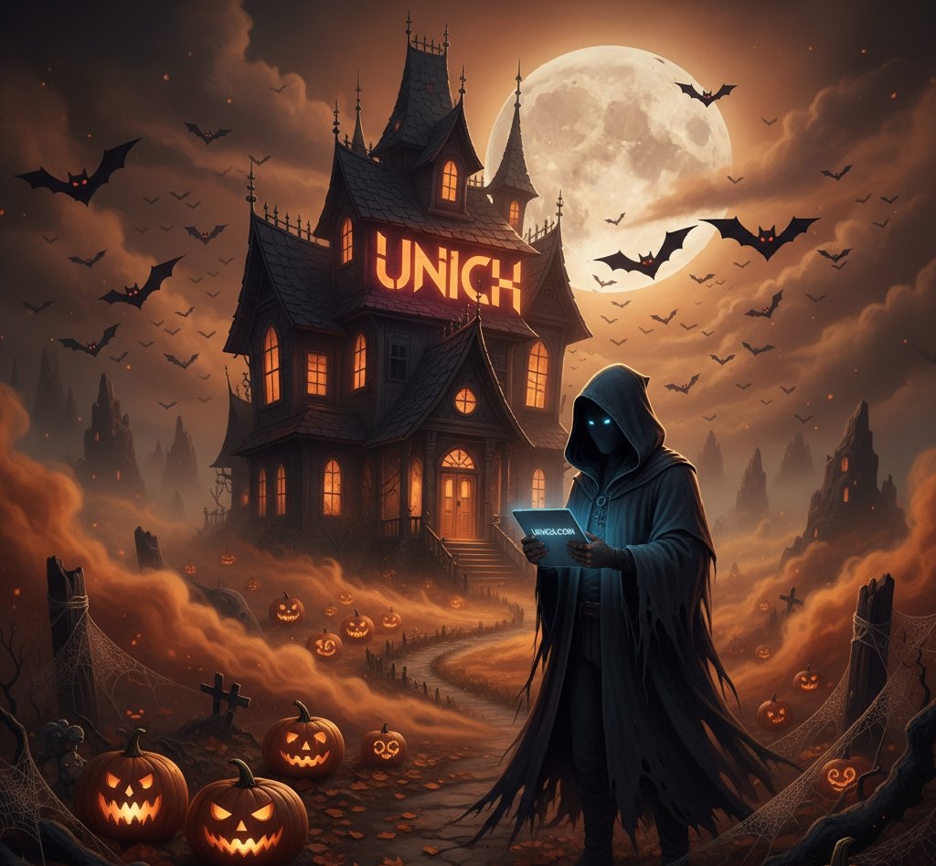 0xadXd's tweet image. I’M BOOYS WEB3 👻
On this haunted night, even the blockchain feels alive…
The Unich mansion glows with eerie on-chain energy, summoning Web3 souls to join the spooky side. 🕸️
#UnichHalloween #SpookyCreativity #Web3 #Unich