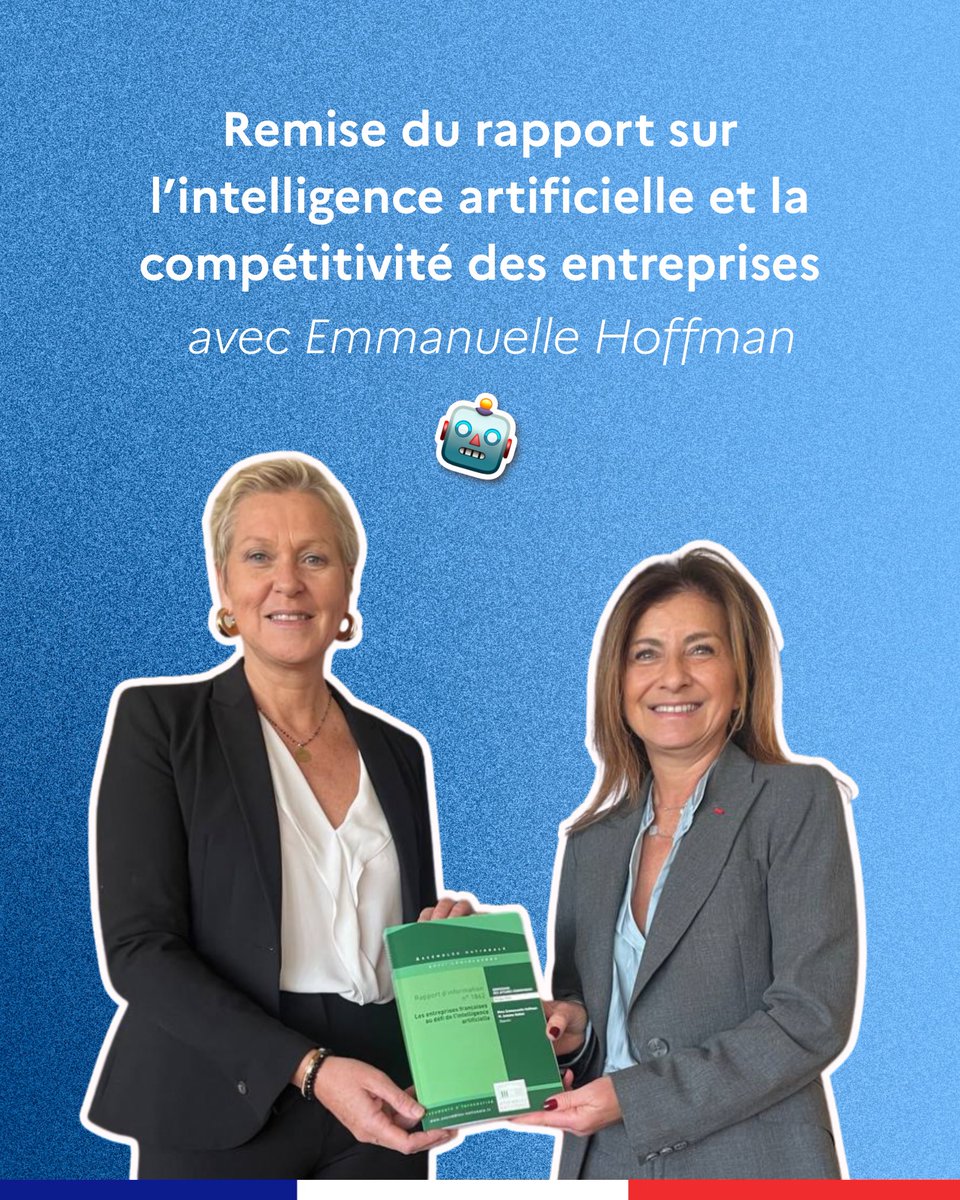 La commande publique doit devenir un levier de souveraineté et d’innovation dans l’intelligence artificielle.

Merci à <a href="/EmmanHoffman/">Emmanuelle Hoffman</a> pour son rapport sur l’IA et la compétitivité.

Nous allons transformer ces recommandations en actions concrètes 🇫🇷🤝🇪🇺