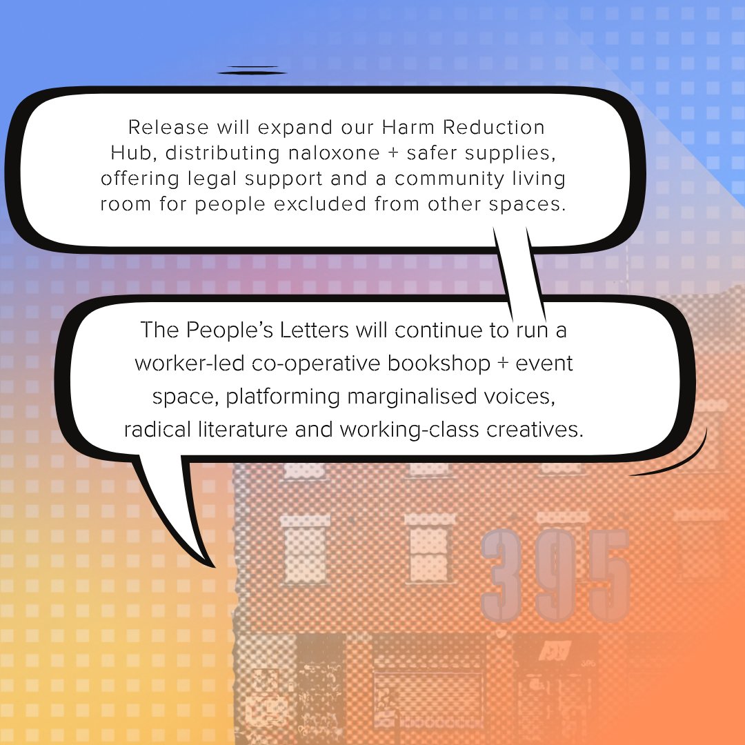 We are moving the Harm Reduction Hub here - expanding our naloxone &amp; safer supplies distribution, legal support and the provision of a welcoming community space for all.