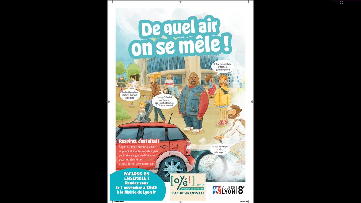 Soirée de sensibilisation à la qualité de l’air à Lyon 8 – « De quel air on se mêle ? » – vendredi 7 novembre 2025 à 18h30, mairie Lyon 8
Avec Théâtre forum présenté par le Collectif Méta-Morphose  #air #Lyon #theatre #pollution #lyon8