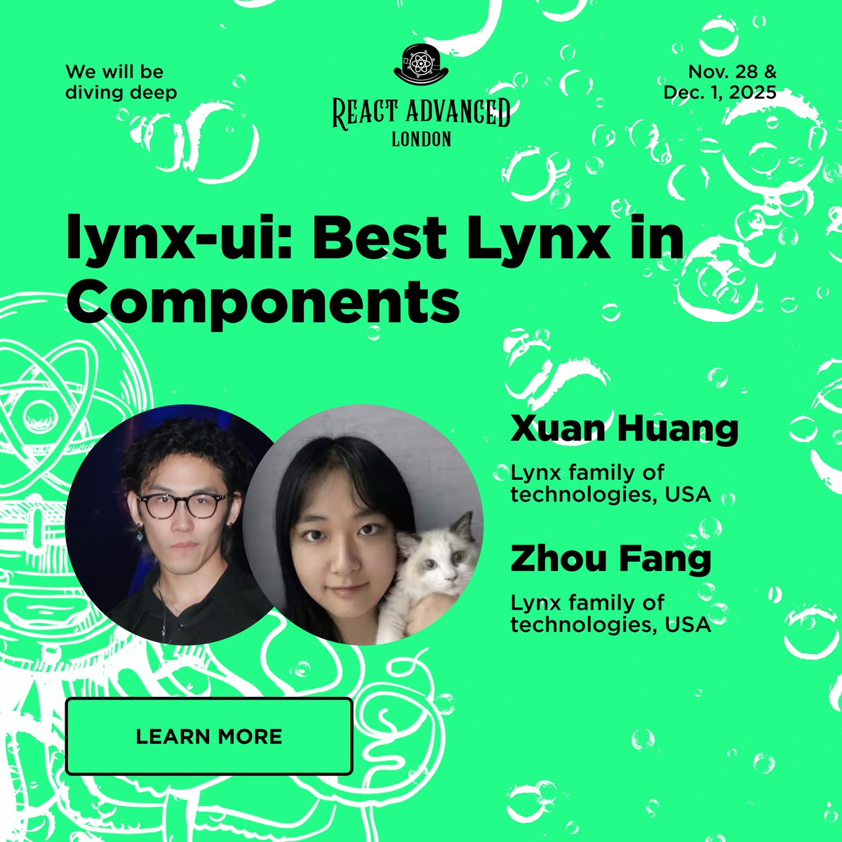ReactAdvanced's tweet image. What if UI components could move at TikTok speed?⚡

Meet lynx-ui, powered by @LynxJS_org’s dual-threaded architecture for native-grade interactivity.

🎙️ Catch the talk by @Huxpro and Zhou Fang at React Advanced London: reactadvanced.com