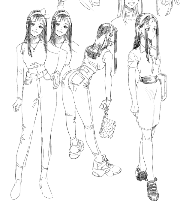 初期案の黒髪アリサちゃん。こっちも捨てがたいな。