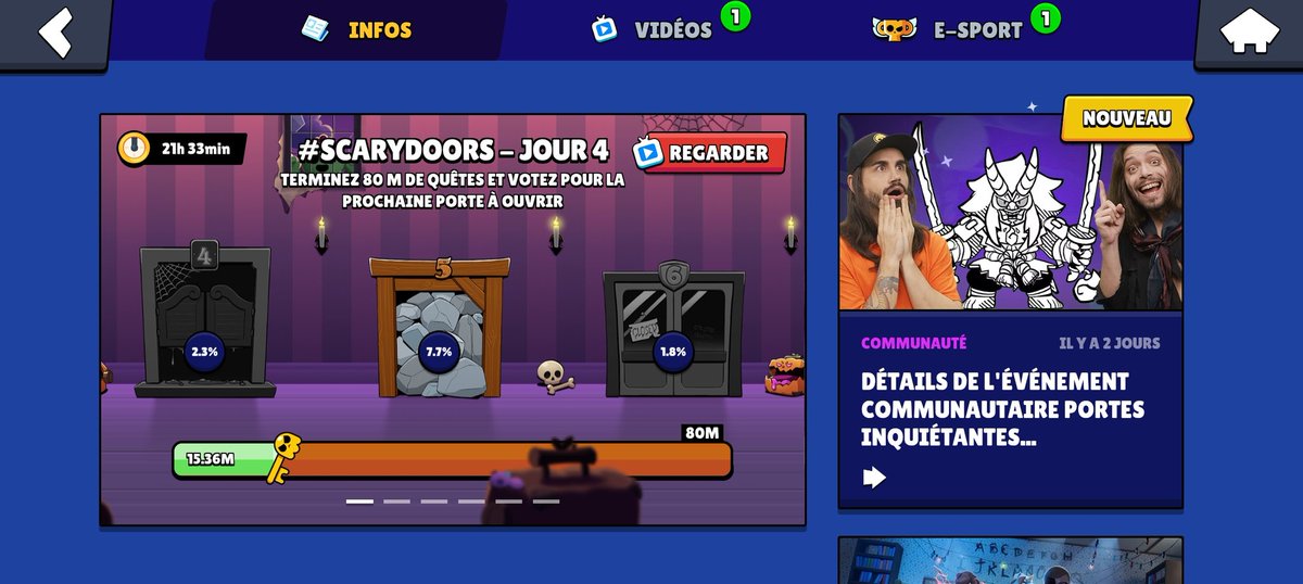 Gamer2fan_'s tweet photo. The #ScaryDoors that has the Manga skins HAS to be door 5 because #BrawlStars = GreedyCell and the dont want to get the skin that easily! So they hid the skin behind the most unattractive door. But trust me it HAS  to be it https://t.co/l0qDbYgCwz