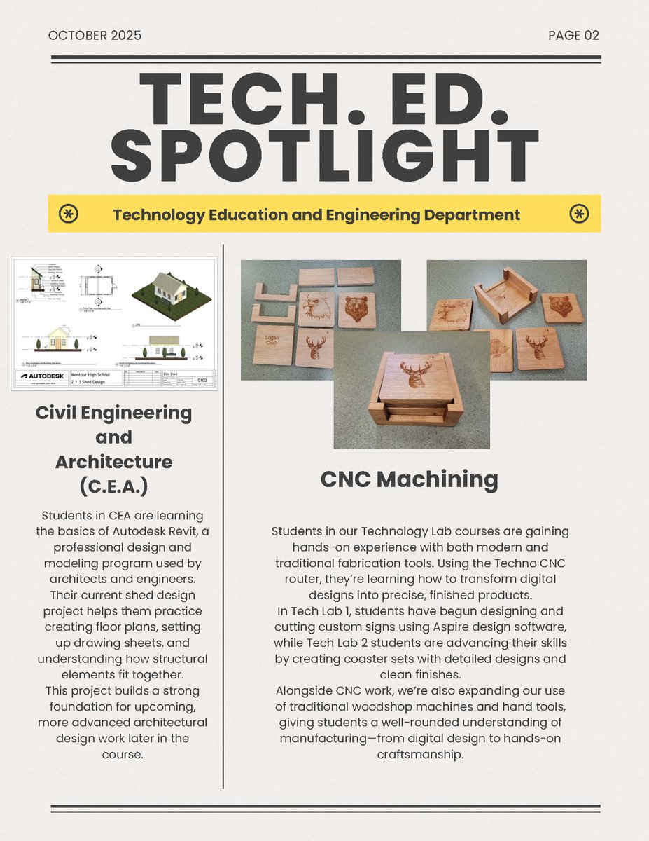 hilltopspartan's tweet photo. Check Out the October Edition of the Technology Education Spotlight! #MontourProud https://t.co/ZZWHXGk5j3