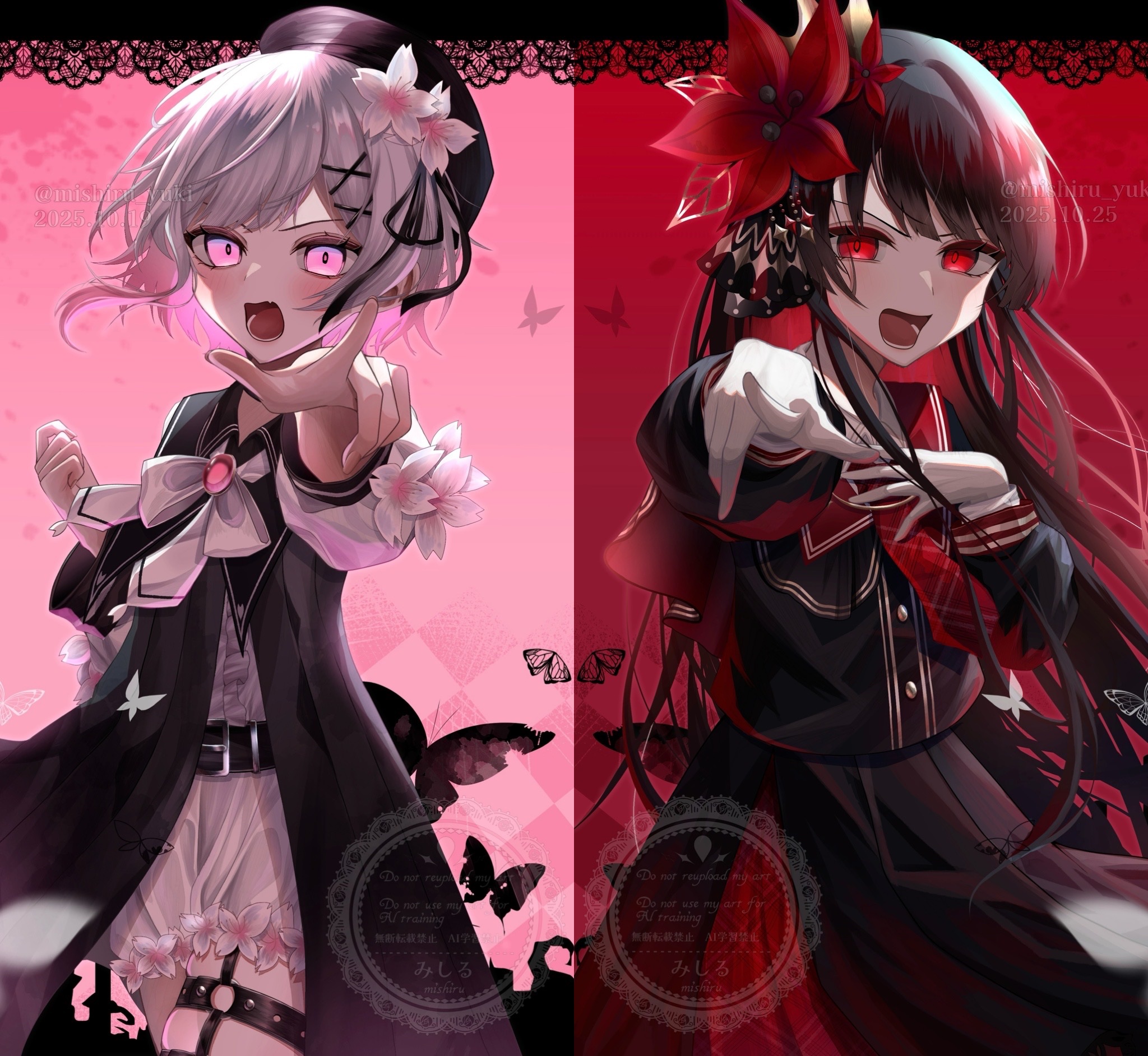 d*2様 まのさば 桜庭エマ 二階堂ヒロ 魔法少女ノ魔女裁判 手描きアナログイラ G4lRXZDbcAE5i8t.jpg:large