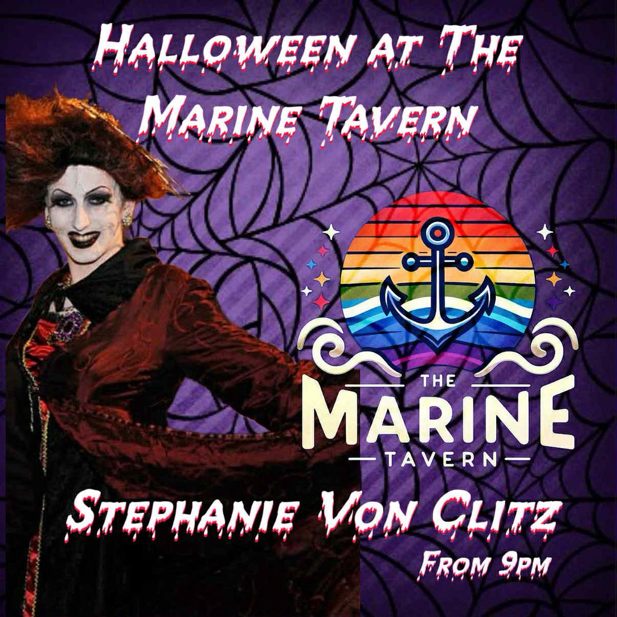 🎃 👻 Happy Halloween everyone. Tonight I shall be at the Marine Tavern for their spooktacular party performing on stage from 9pm onwards, and there will be a prize for the best dressed. Look forward to see you all later. X 👻🎃