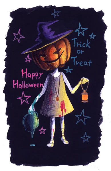 ハッピーハロウィン #荒巻スカルチノフ #ふなっしー #イラスト