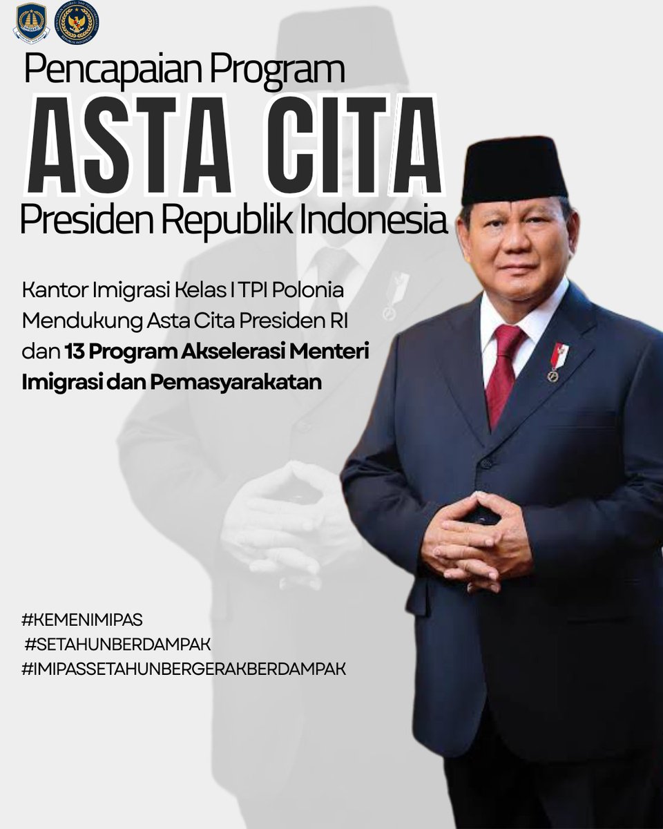 Kantor Imigrasi Kelas I TPI Polonia tweet media