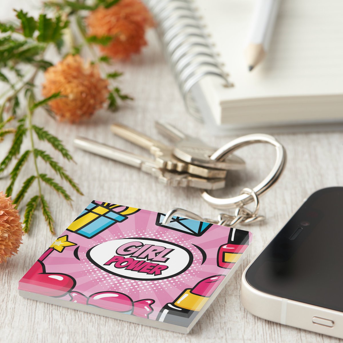 DianeAuriemma's tweet image. Girl Power Keychain zazzle.com/girl_power_key… via @zazzle 

#GirlPowerKeychain  
#PinkBackground
#Zazzle