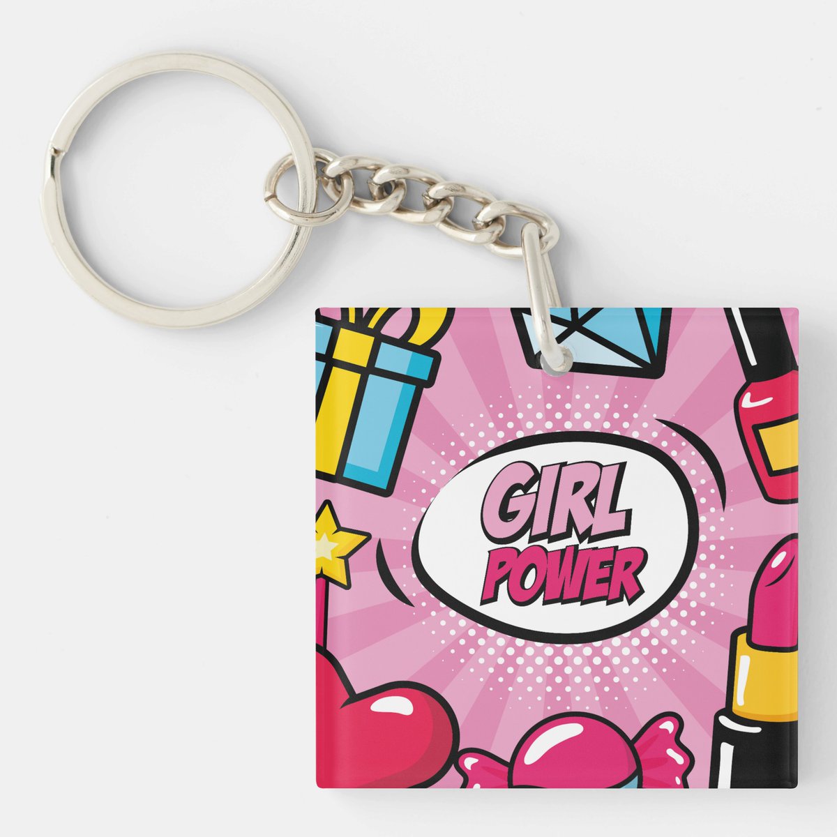DianeAuriemma's tweet image. Girl Power Keychain zazzle.com/girl_power_key… via @zazzle 

#GirlPowerKeychain  
#PinkBackground
#Zazzle