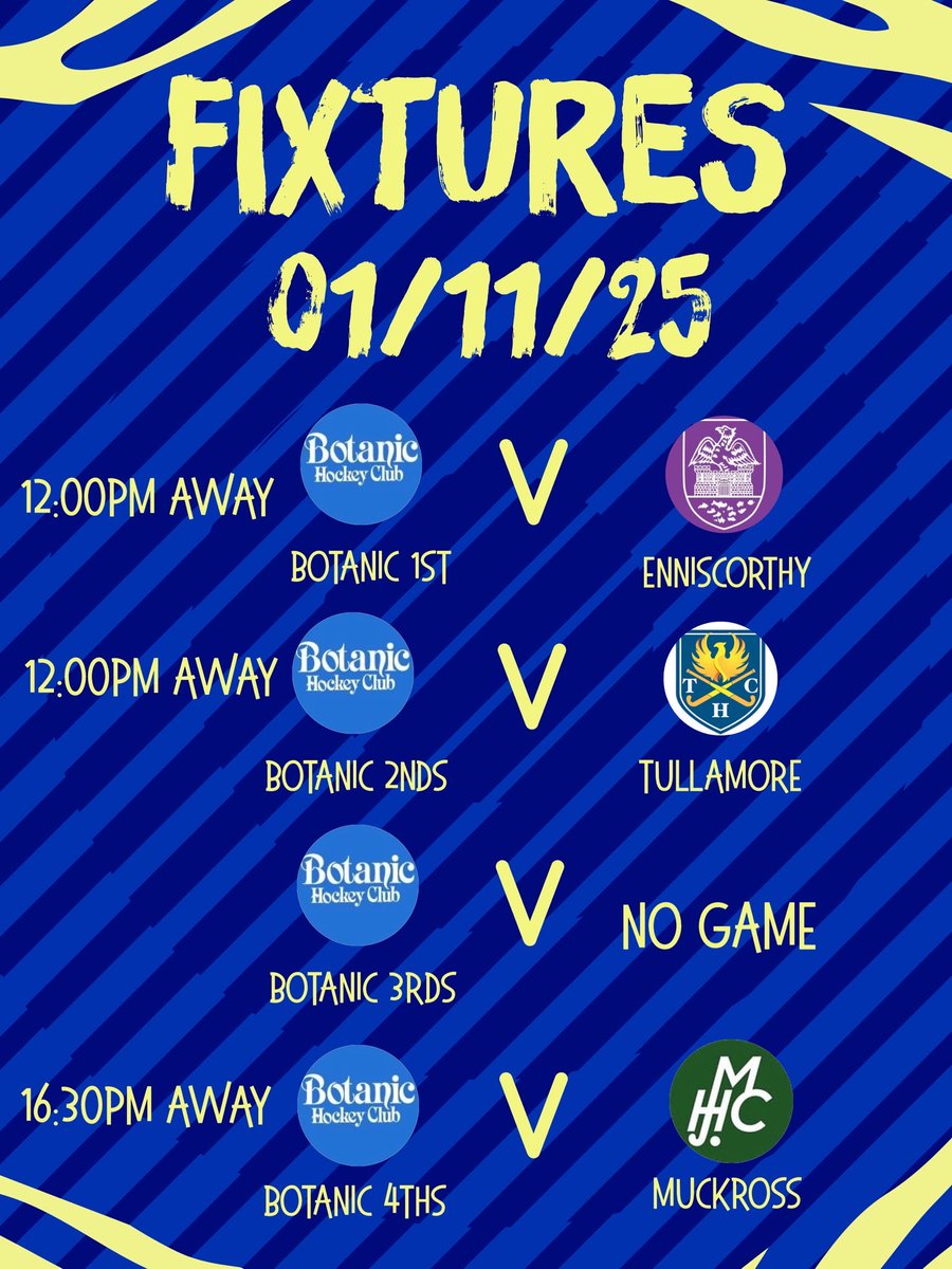 Happy Halloween to all! 🎃👻 #Halloween2025 Here are the matches coming up this Saturday! #leinsterhockey