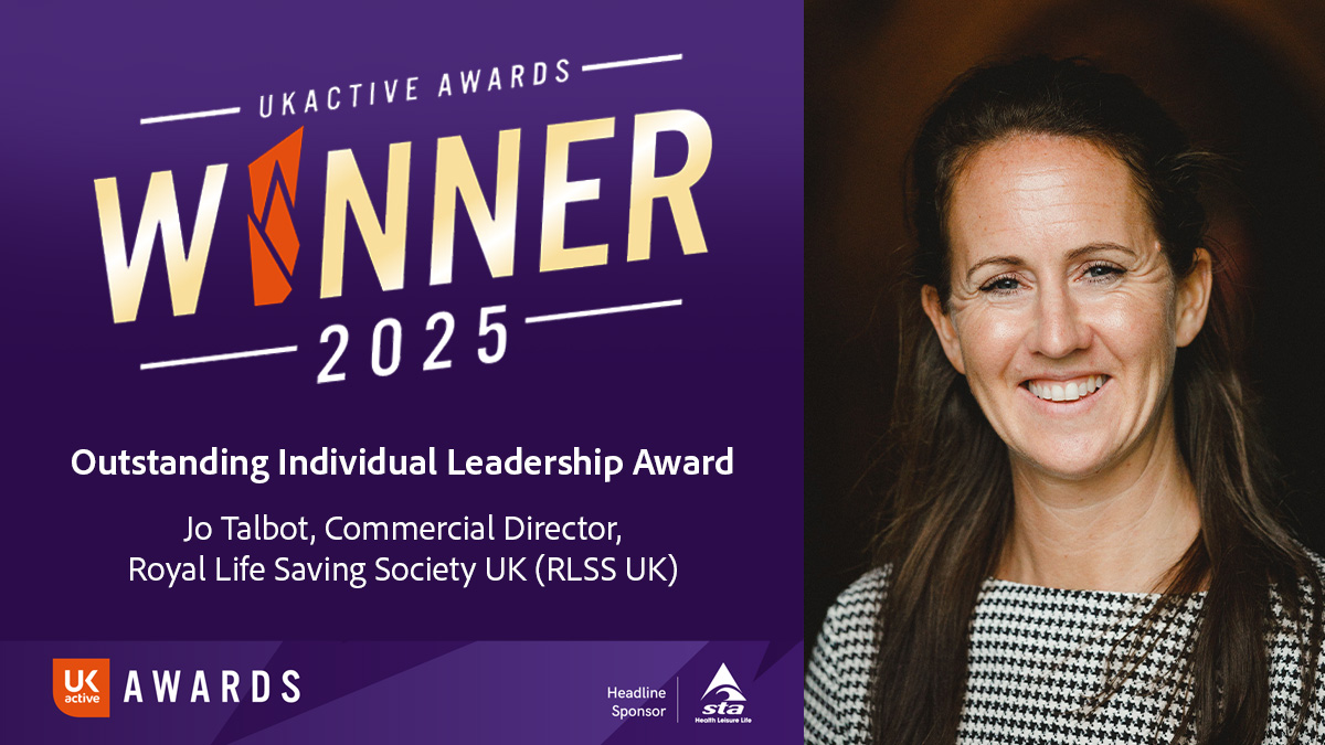 RLSSUK's tweet image. We are thrilled to announce that Jo Talbot, RLSS UK Commercial Director, has won the Outstanding Individual Leadership Award at the ukactive Awards! We couldn't be prouder and are delighted to work with such an inspirational colleague. Learn more at: rlss.org.uk/news