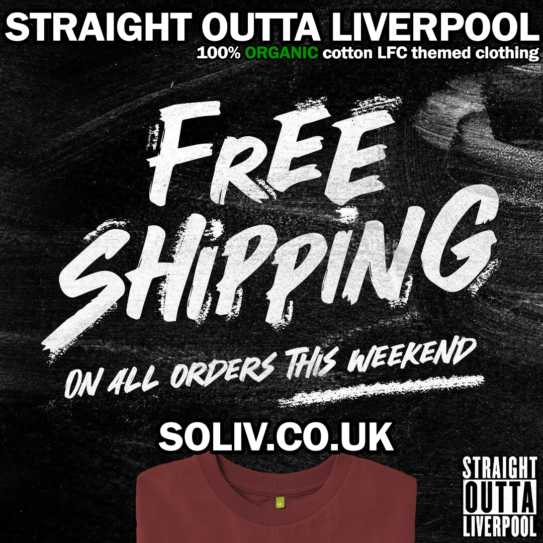 It’s soliv.co.uk Freepost Weekend! Return your circular clothes for FREE and help us fight waste with organic, zero-waste fashion. Join the movement! Please like and share! @liverpoolinarms24 #lfc #CircularClothing #EcoFashion
