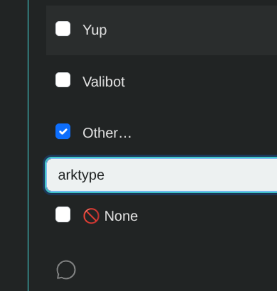 ljuzig's tweet photo. State of JS 2025 between libraries mentions Zod but not @arktypeio. This had to be done! 🫡 @ssalbdivad https://t.co/uxfg9G974m