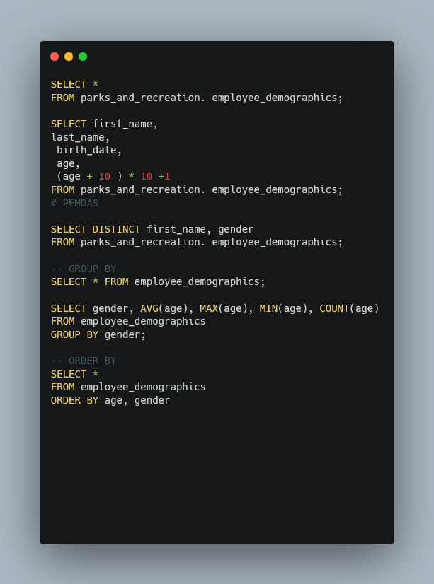 mayurshh_0110's tweet image. #day50 of learning in #data 
started #SQL again, covered WHERE, GROUP & ORDER BY nd SELECT statements.
its a re-start !, too many distractions and downfall but back on X now , no matter what i'll POST DAILY!!