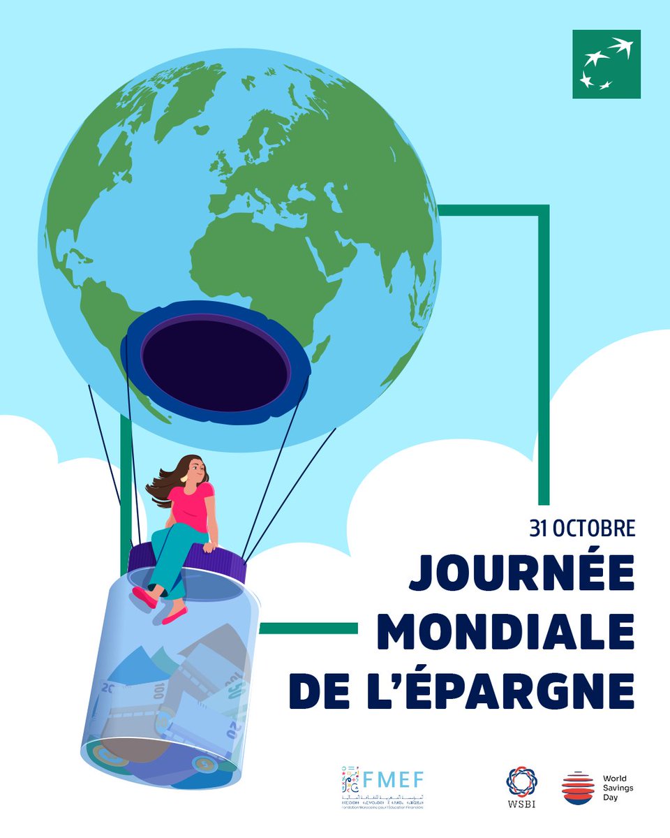 Aujourd’hui, on célèbre la Journée mondiale de l’épargne 💡
Épargner, c’est préparer l’avenir sereinement.
Aux côtés de la @fmef_maroc, la BMCI promeut une épargne responsable pour tous. <a href="/WSBI_ESBG/">WSBI-ESBG</a>
#BmciGroupeBNPParibas #WSD2025 #WorldSavingsDay #FMEF #Éducation_Financière