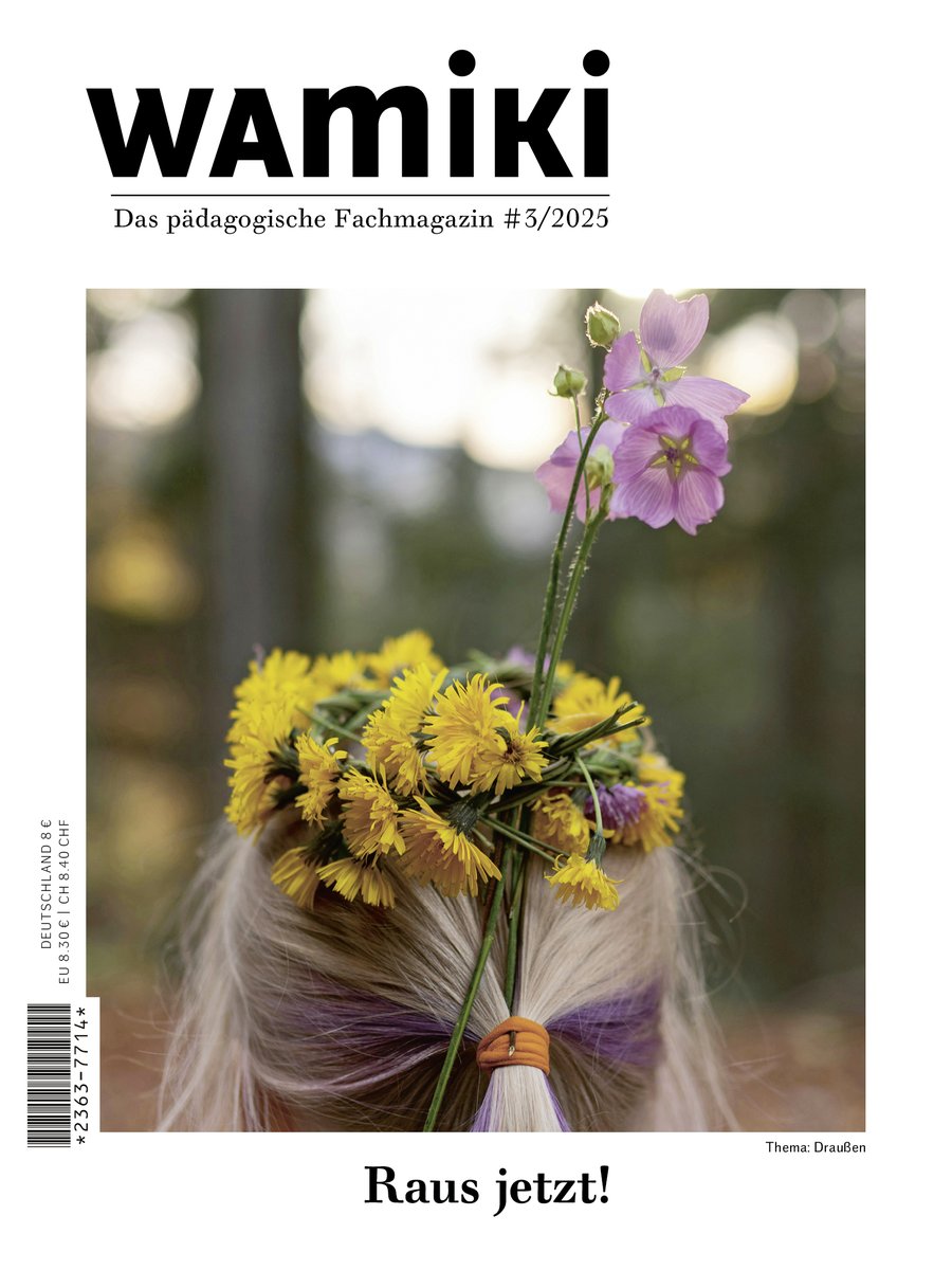 #wamiki 3/2025 ist soeben erschienen! Unser Heftthema diesmal: Draußen. Im  Mittelpunkt steht vor allem der #Wald, denn viele Kitas entdecken in den  letzten Jahren den Wald für sich und eröffnen Waldgruppen oder sogar ganze  Waldkitas.wamiki.de/wamiki/3-2025-…