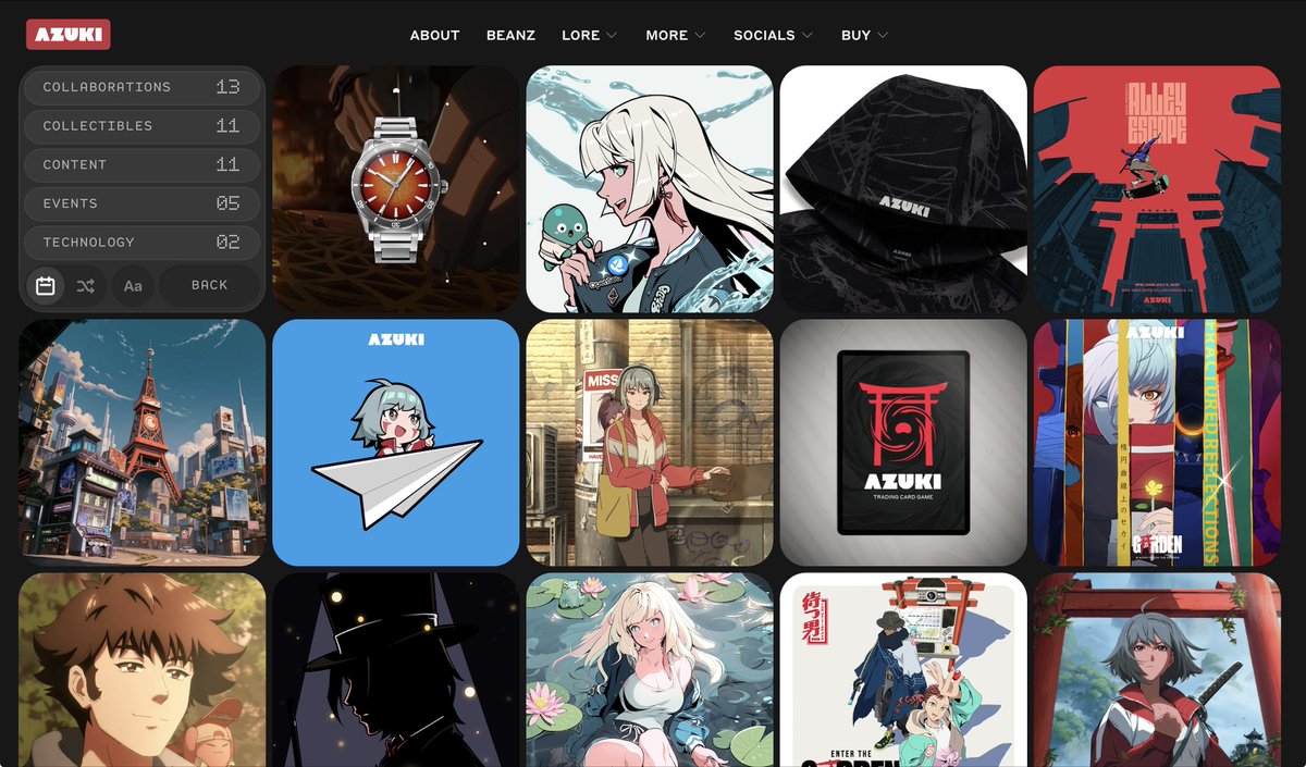 3 years in and it’s still quite insane to think <a href="/Azuki/">Azuki</a> built all this.

Anime​.com
Studio Azuki
Enter the Garden anime
Azuki Trading Card Game
AnimeChain on Arbitrum
Multiple events all year
and a whole lot more

All of it fully bootstrapped through community and execution.

Few.