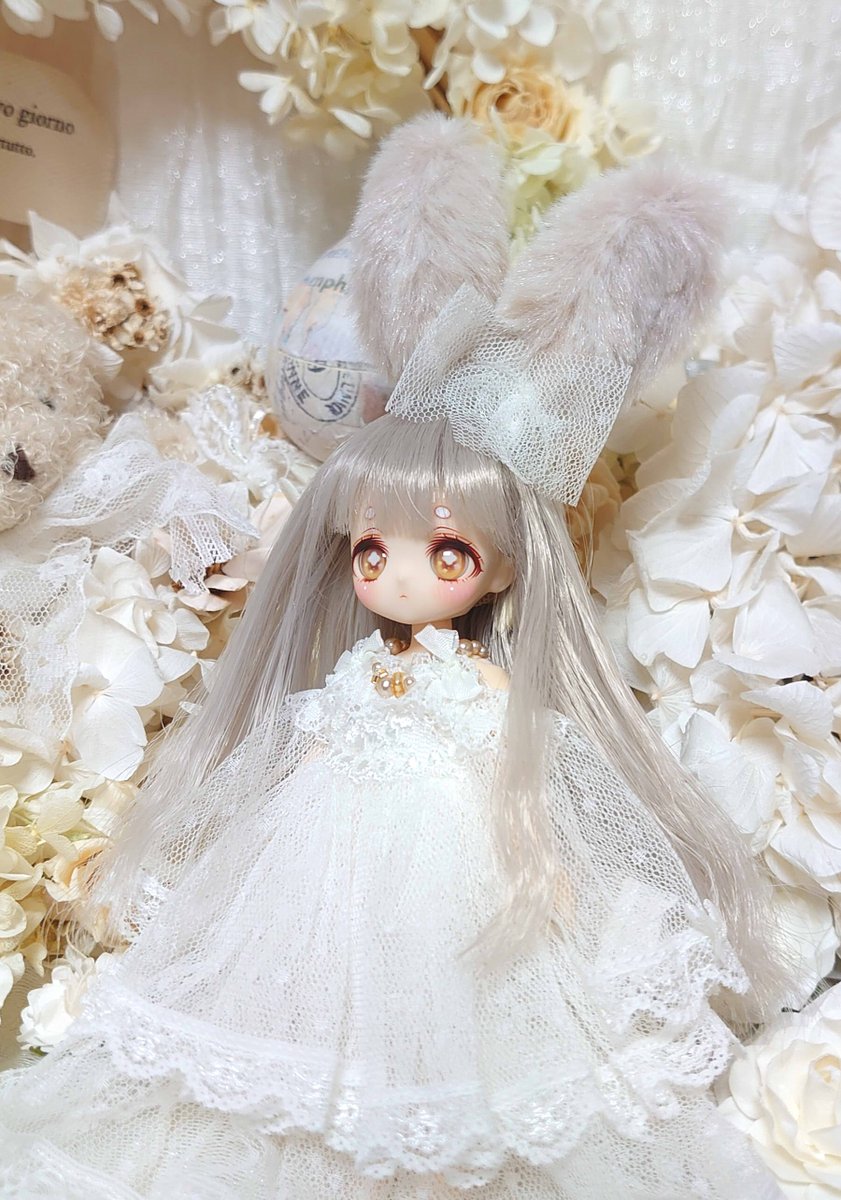 まろ眉ウサギのミミヘッドちゃん✨🐰✨
#7D服
#larimarヘッド