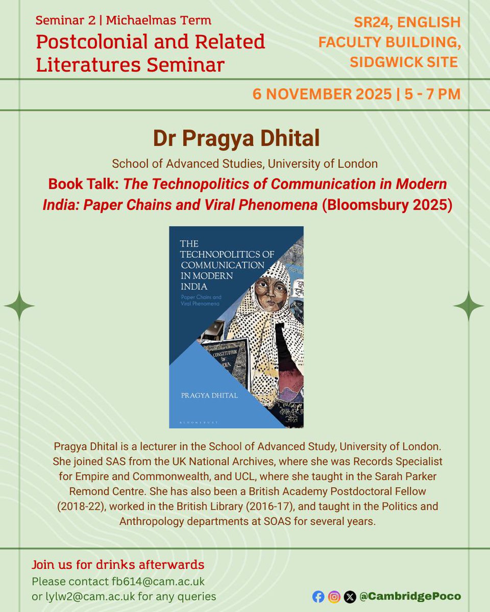 Cambridge Postcolonial Literatures Seminar tweet media