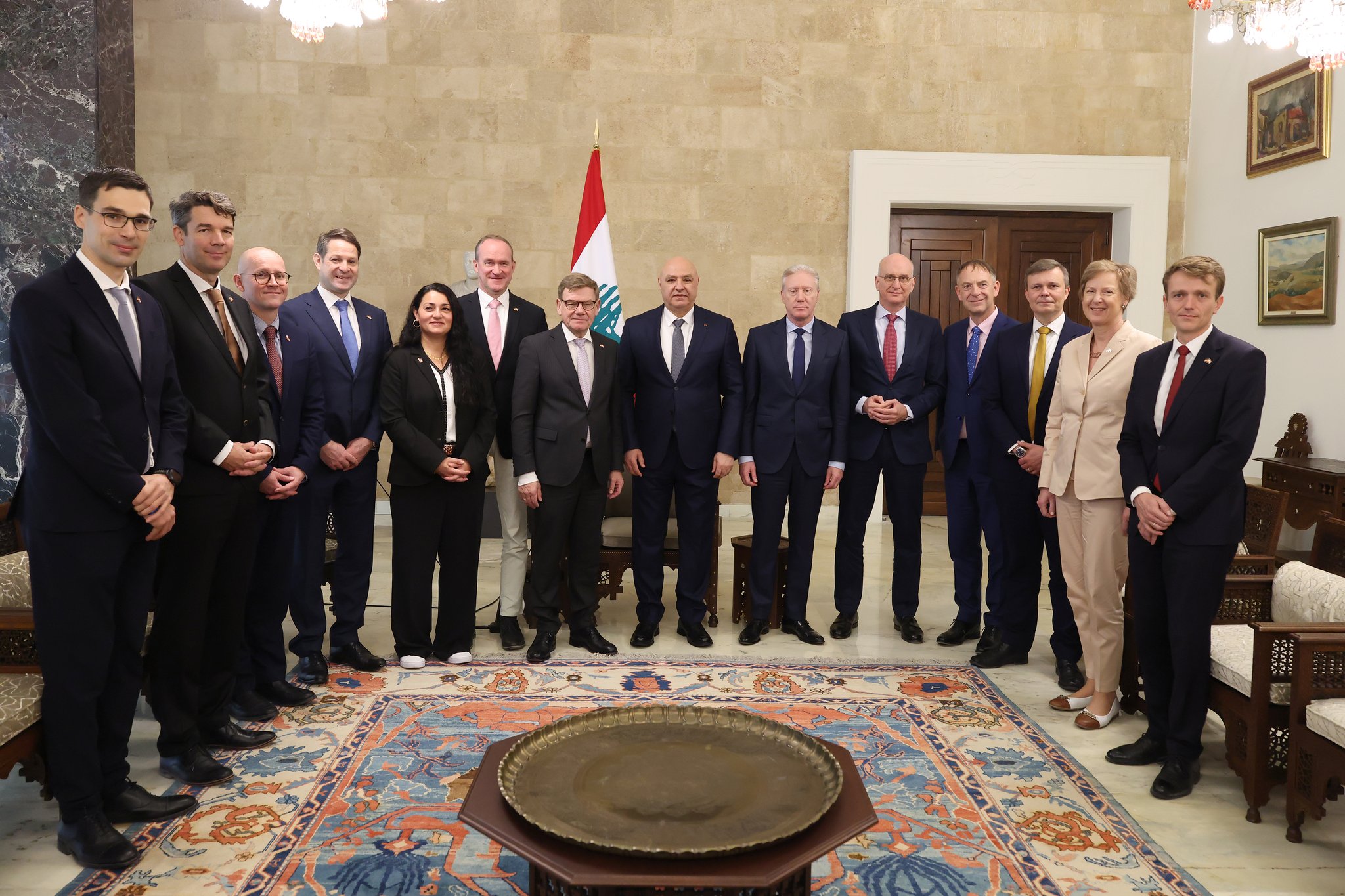 لقاء الرئيس اللبناني جوزف عون مع وزير خارجية ألمانيا (الرئاسة اللبنانية). 