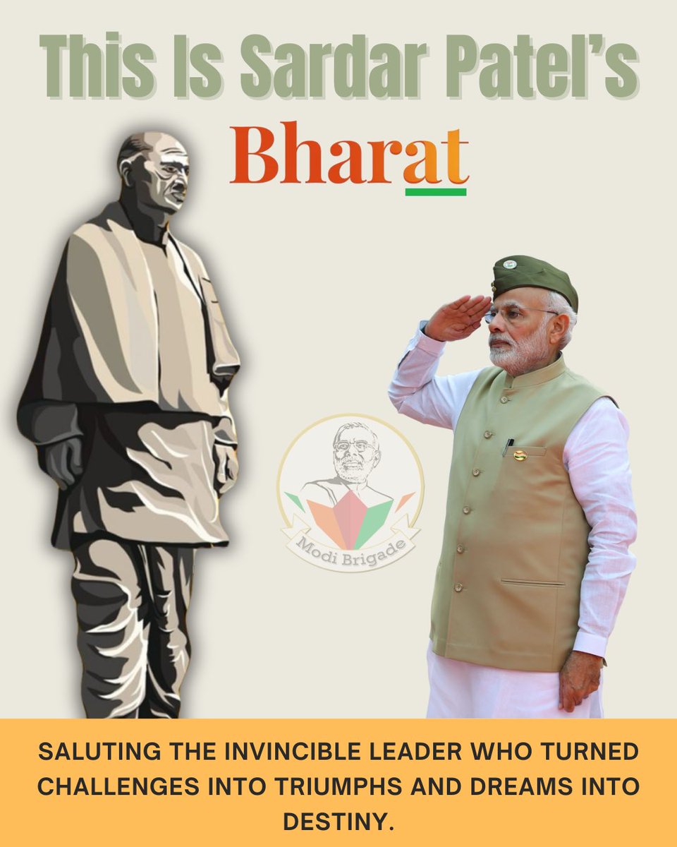 This is #SardarPatel Bharat
After Independence, Sardar Patel accomplished the seemingly impossible task of uniting over 550 princely states; For him, the vision of 'Ek Bharat, Shreshtha Bharat' was paramount. <a href="/PMOIndia/">PMO India</a> <a href="/AmitShah/">Amit Shah</a> <a href="/BJP4India/">BJP</a>