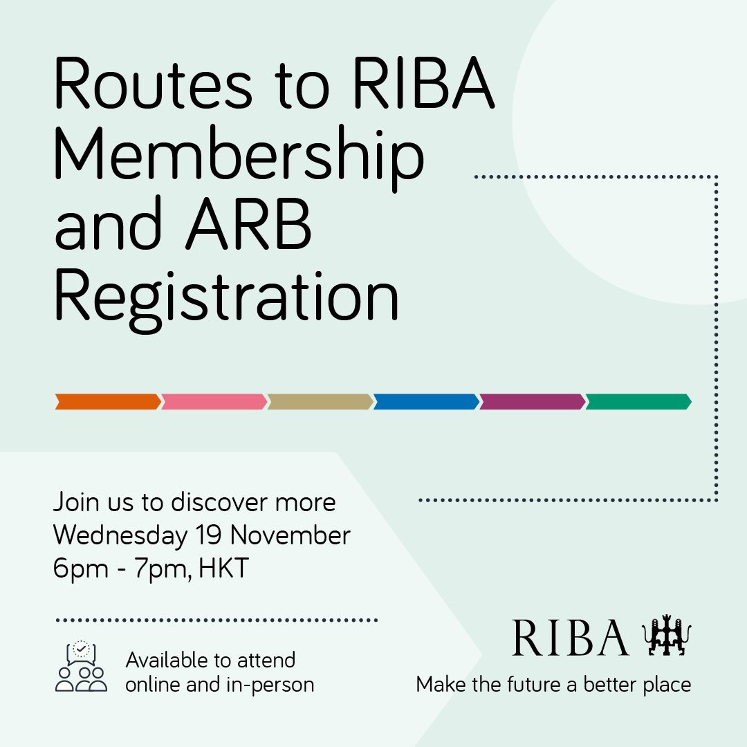 Don’t miss this free to attend informative session discussing the routes to membership and UK ARB Registration for architects in Asia and beyond. 

📅 19 November
➡️ Secure your space: ow.ly/j1fc50Xke1q