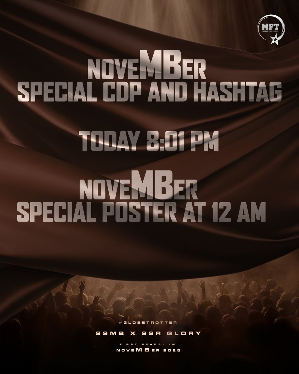 MindBlock MBFC™ (@mindblock_mbfc) on Twitter photo Done captain!! Trend + CDP + Special poster ✅
Get ready DHFM'S 🦁🔥
Stay tuned to <a href="/MaheshFanTrends/">Mahesh Babu Trends ™</a> 
#SSMB29 #GlobeTrotter <a href="/urstrulyMahesh/">Mahesh Babu</a> Done captain!! Trend + CDP + Special poster ✅
Get ready DHFM'S 🦁🔥
Stay tuned to <a href="/MaheshFanTrends/">Mahesh Babu Trends ™</a> 
#SSMB29 #GlobeTrotter <a href="/urstrulyMahesh/">Mahesh Babu</a>