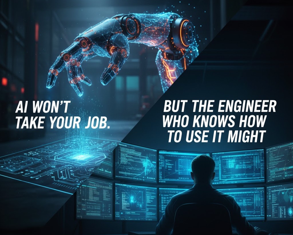 imgokhanakdemir's tweet image. AI won’t take your job. 🤖 
But the engineer who knows how to use it might. 💡

#AIinEngineering #FutureOfWork #SkillUp #AdaptOrDie #TechCareers #Innovation
