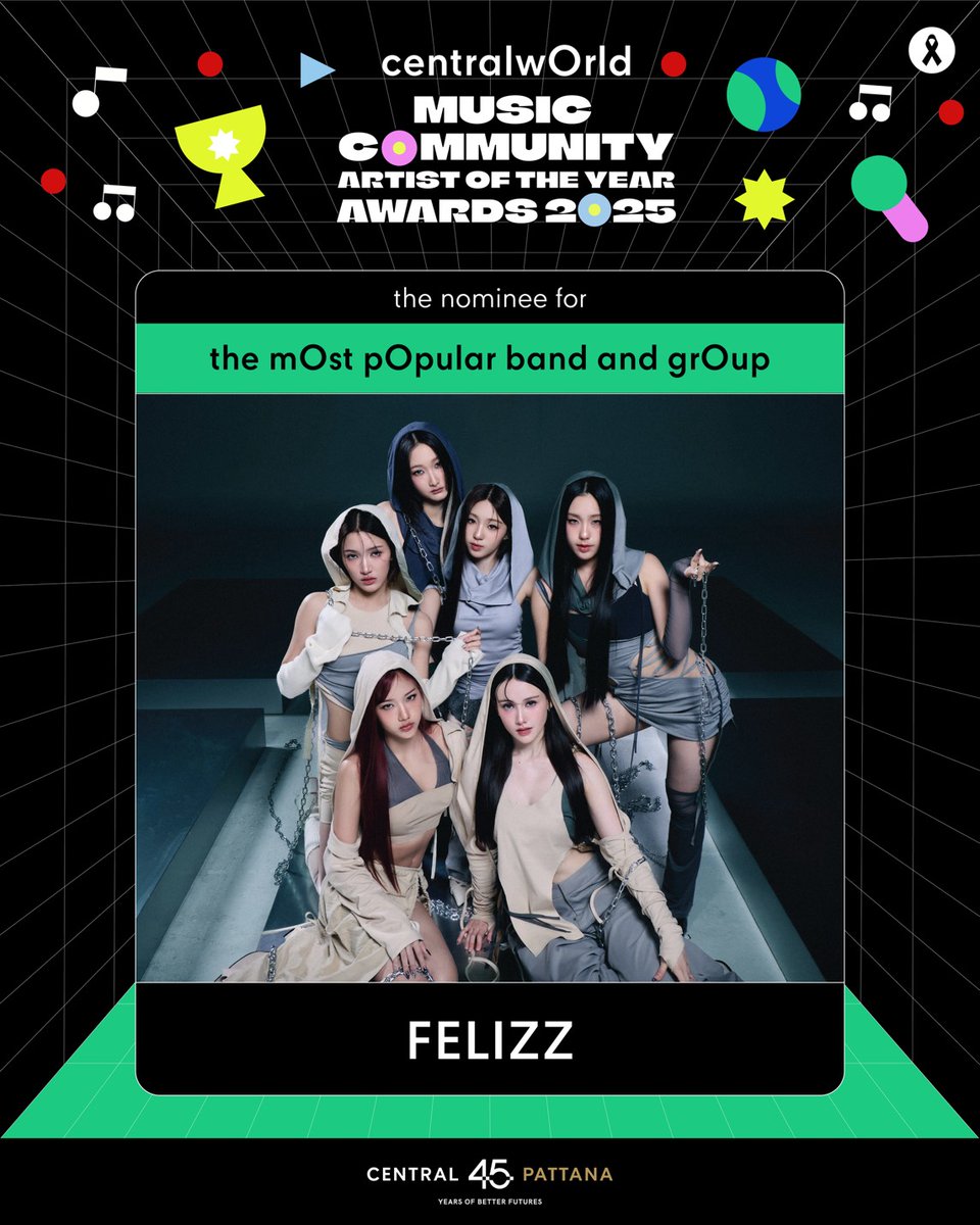 เริ่มโหวตแล้ว CTW Music Community Artist Of The Year Awards 2025 รีบมาโหวตให้ FELIZZ ใต้โพสต์นี้กันได้เลย!

📢 สามารถโหวตตั้งแต่วันนี้ - 14 พ.ย. 2568
(สิ้นสุดการโหวตที่เวลา 18:00 น. ของวันที่ 14 พ.ย. 2568)

กติกาการโหวต centralwOrld Music Community Artist Of The Year Awards 2025