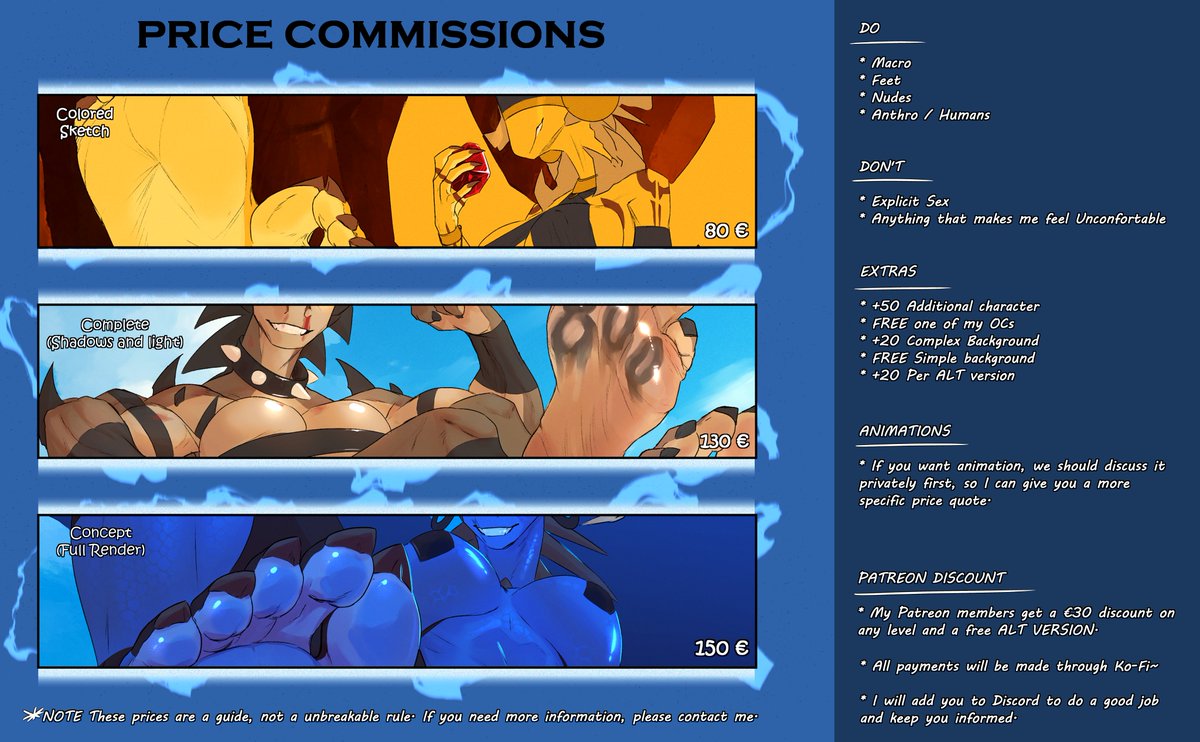 Behold 🐉! My first commission price list! HA, terrible Xd

I've opened 4 slots for November, DM me if you have any questions!