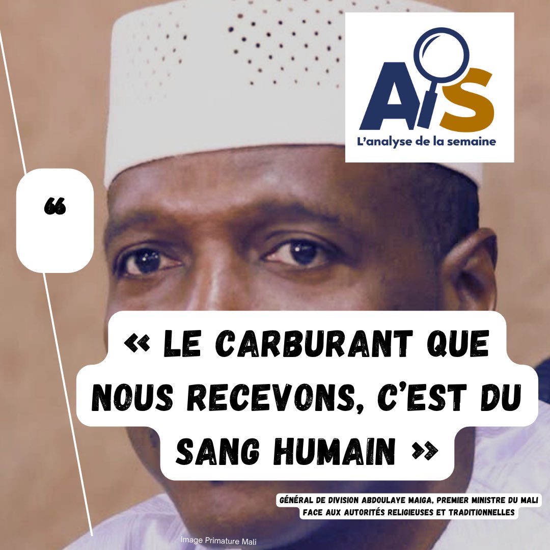 « Le carburant que nous recevons, c’est du sang humain », Général Abdoulaye Maïga, Premier ministre  du Mali. 

Nous rejoindre : 
whatsapp.com/channel/0029Va…
t.me/+pQn76Z___INlN…