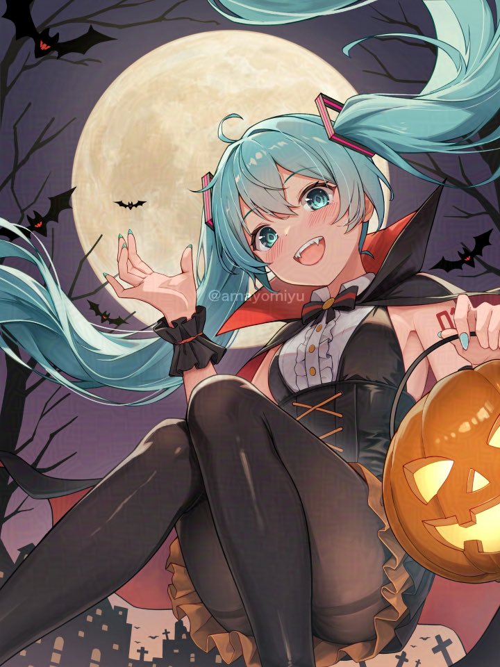 amayomiyu's tweet image. Trick or Treat !!
#Halloween #HatsuneMiku