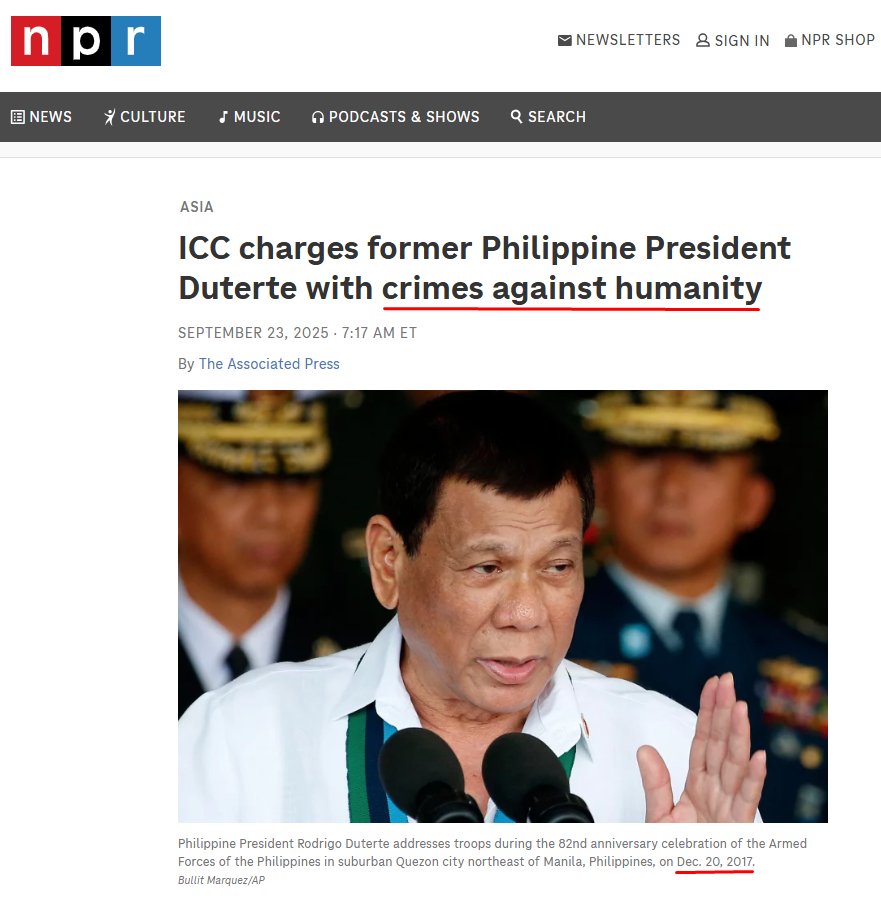 Java25Aimhigh's tweet image. Could this happen to donnie drumpf? @cnn @msnbc @ap @USATODAY Remember this guy that killed, "drug dealers" in his own country. Now put away at the Hague. @foxnews @newsmax @pbs @npr @telemundo @univision @cbs @nbc @abc @wsj @ft @wired @MotherJones @thenation @ProjectLincoln @un