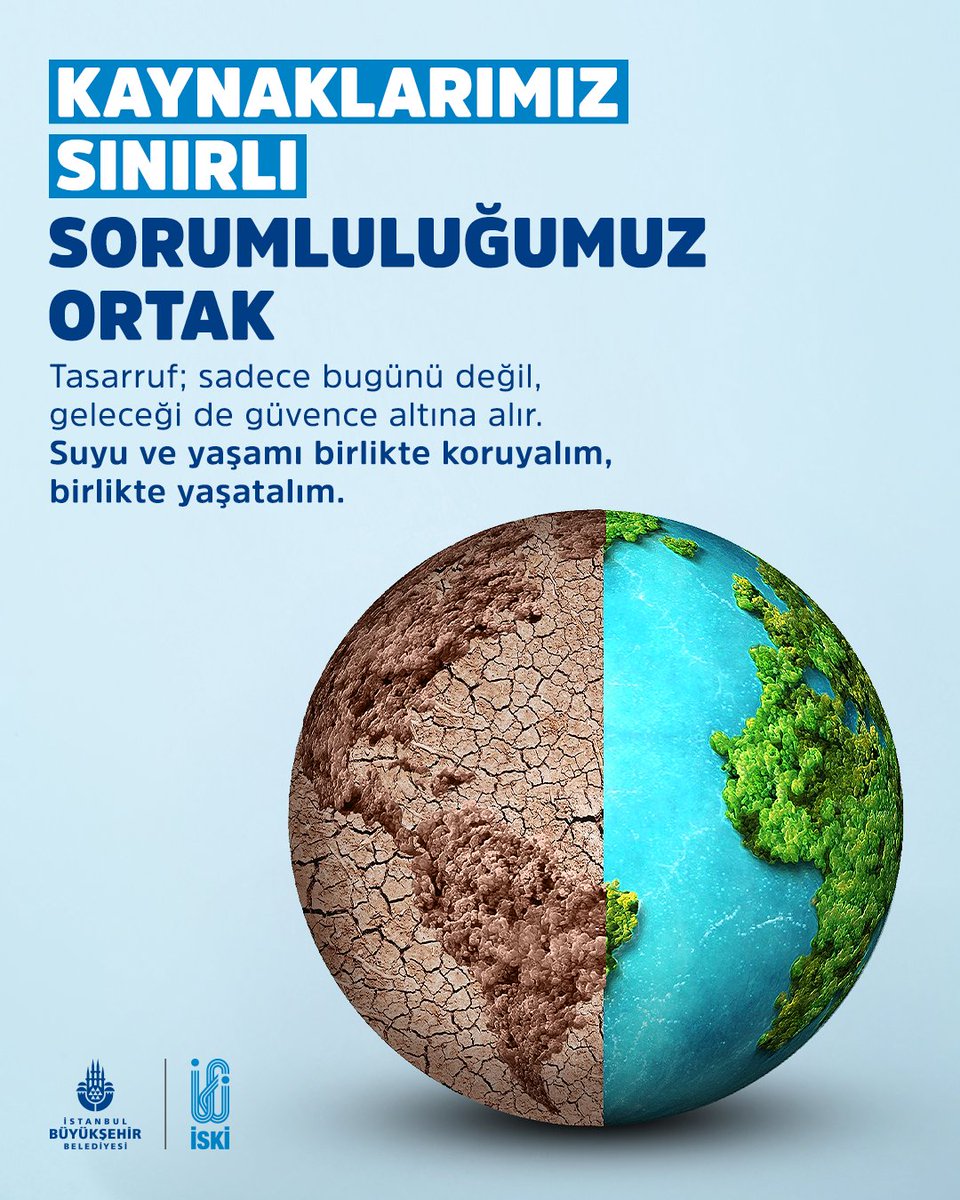 💧Dünya Tasarruf Günü’nde hatırlayalım: Kaynaklarımız sınırlı, sorumluluğumuz büyük.

Tasarruf bilinciyle geleceğimizi birlikte koruyalım. 🌍