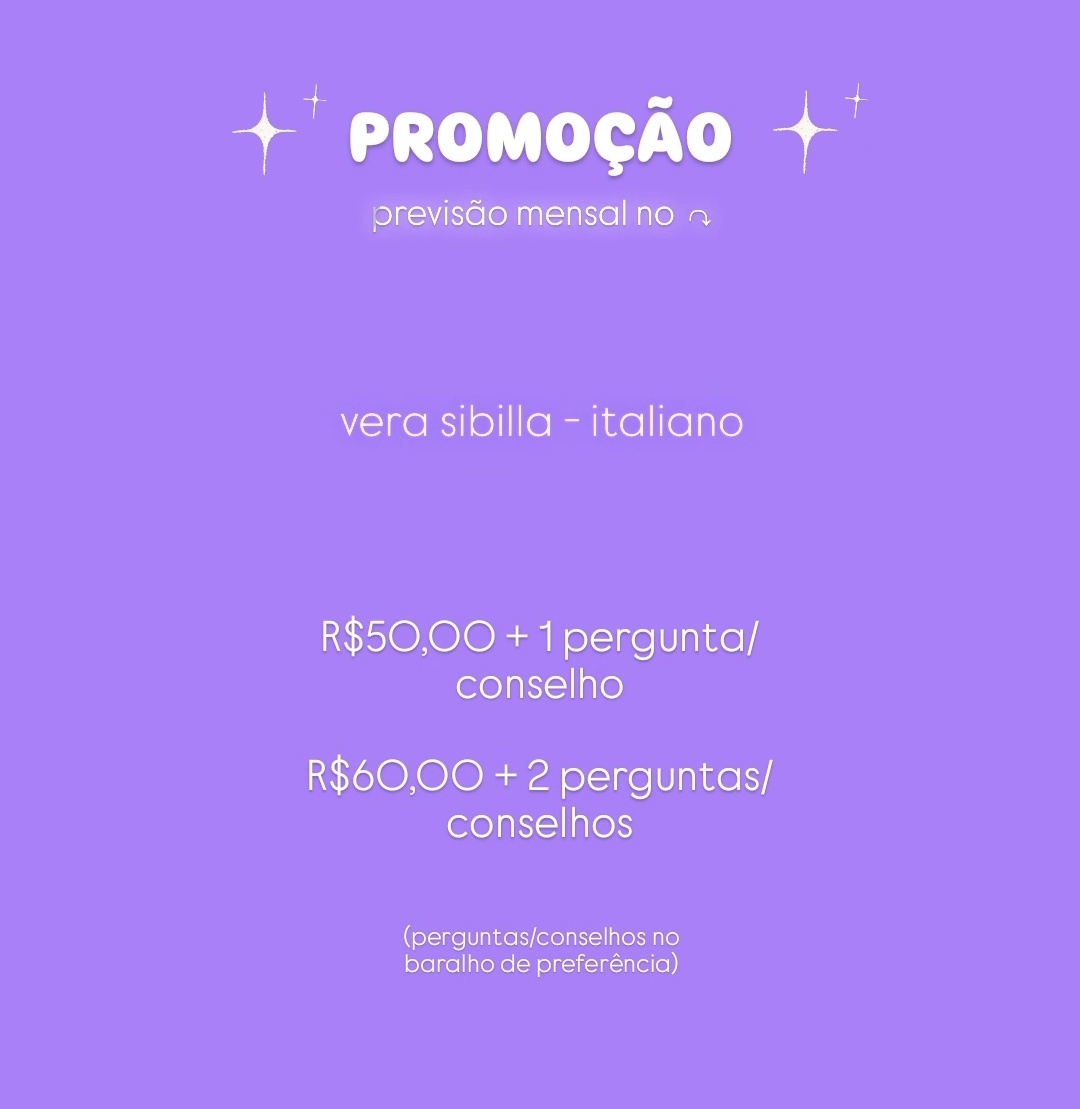 bom dia amores, promoção válida até dia 07/11!

disponibilidade para atendimento imediato. chame no whatsapp: 11 94316-7179
