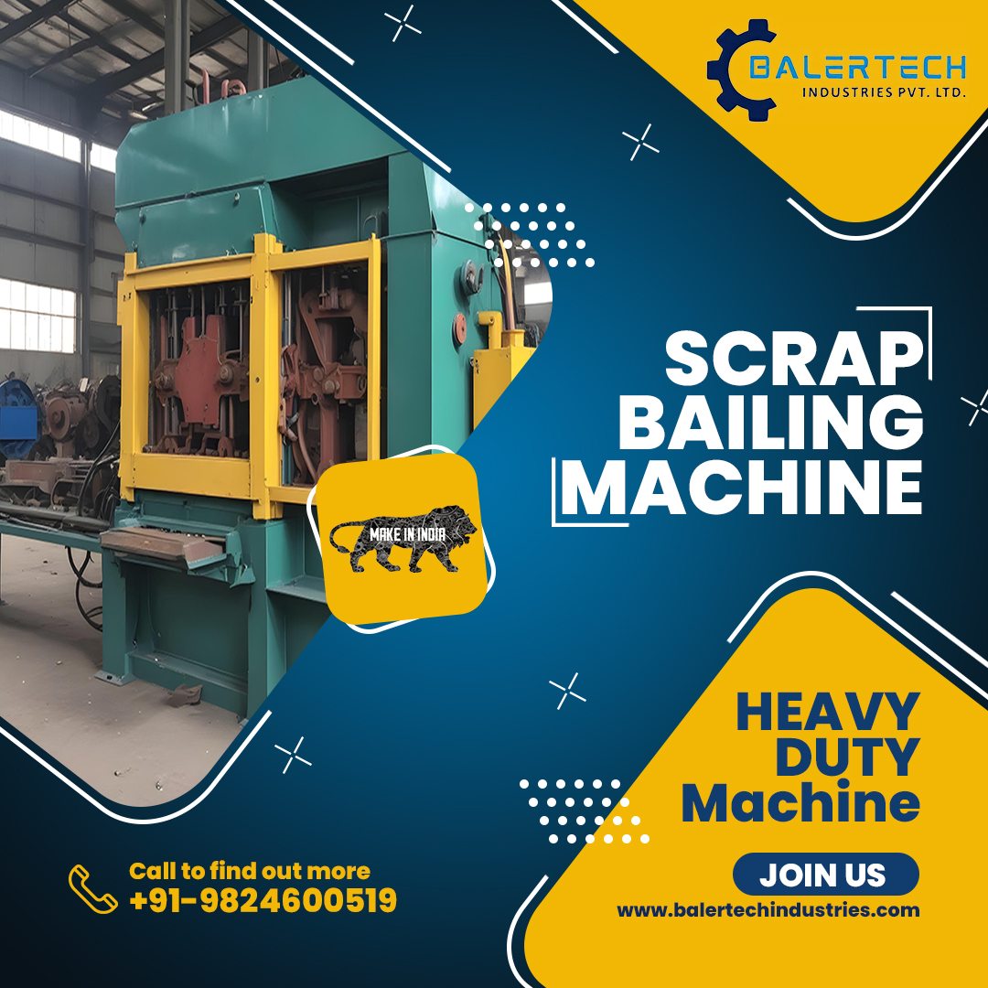 Balertech's tweet image. ♻️ Transform your scrap into value with Balertech’s Heavy-Duty Scrap Bailing Machine! Built for strength, and efficiency — proudly Made in India for industries that demand more. ⚙️

📞 +91-9824600519
🌐 balertechindustries.com

#Balertech #ScrapBailingMachine #HeavyDutyMachine