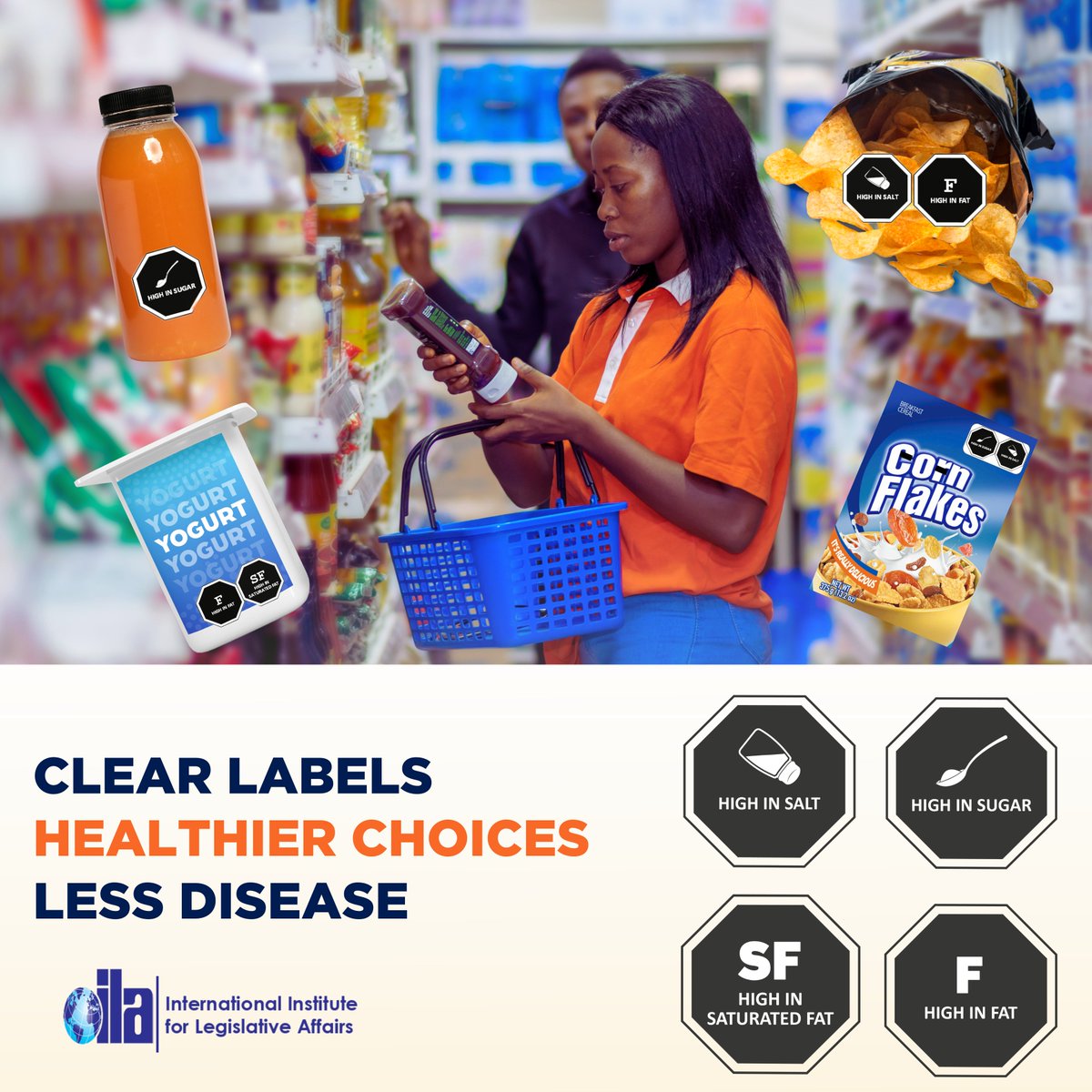 <a href="/IncubatorGHAI/">Global Health Advocacy Incubator</a> <a href="/GlobalWaveDigtl/">Global Wave Digital</a> <a href="/Being_Africa/">Being Africa</a> <a href="/KELINKenya/">KELIN</a> <a href="/KenyaNCCK/">NCCK Kenya</a> <a href="/NCDAllianceKe/">NCD Alliance Kenya</a> <a href="/Consumers_Kenya/">Consumer Grassroots</a> <a href="/DialogueHealth/">Health Dialogue Kenya 🇰🇪</a> <a href="/TheHealthDrive/">The Health Drive Foundation</a> Front-of-Pack Warning Labels (FoPWLs) are evidence-based tools proven to help consumers quickly identify foods high in sugar, salt or unhealthy fats. FOPWLs improve understanding of nutrition information and lead to healthier purchasing decisions.
.
.
.
#FoodPolicyKE #WekaLebo