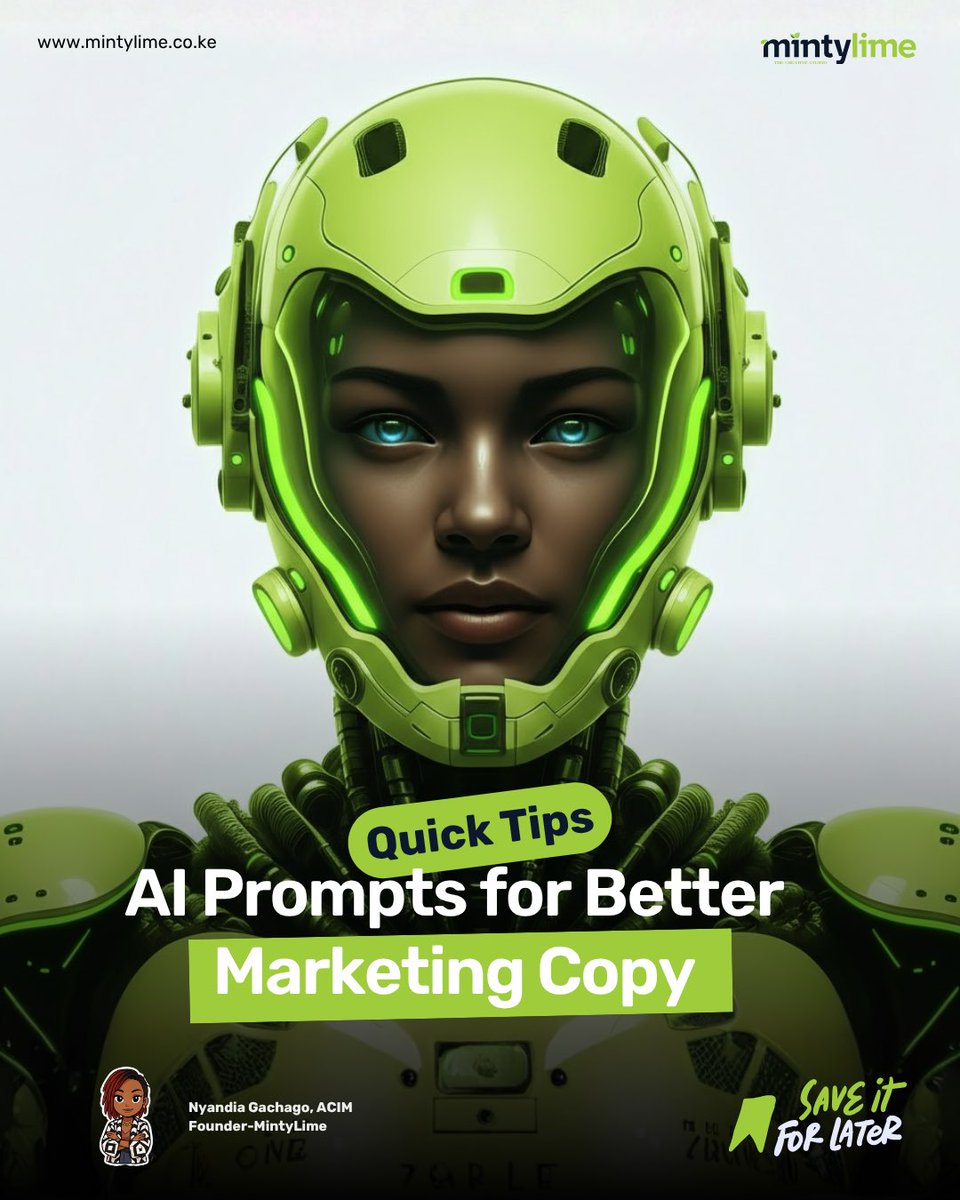 Nyandia_G's tweet image. AI isn’t the problem.
Your prompts are.

7 prompts that’ll instantly upgrade your marketing copy 👇

1️⃣ Hooks that slap
2️⃣ Brand tone that sticks
3️⃣ Features → benefits
4️⃣ Pain points → persuasion
5️⃣ Copy → cross-platform
6️⃣ Jargon → clarity
7️⃣ Boring → gone

#AIcopywriting…