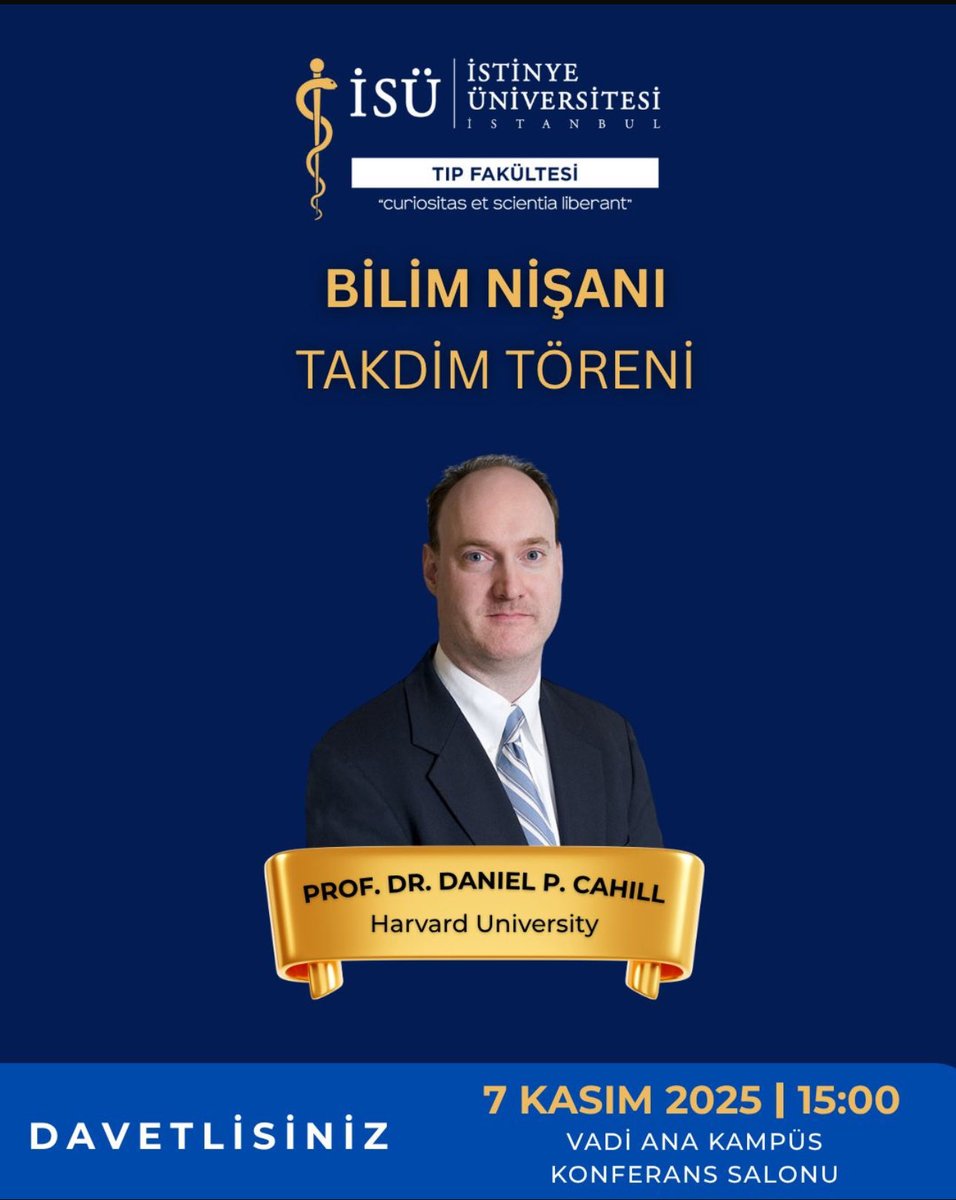 İSTİNYE TIP 2025 YILI BİLİM MADALYASI

Değerli Akademisyenlerimiz,
Her yıl dünya bilimine anlamlı katkılar sunan seçkin bir bilim insanını Bilim Nişanı ile onurlandırıyoruz.
Bu yılki törenimiz ikincisi, 7 Kasım Cuma günü saat 15.00’te İstinye Üniversitesi Vadi Kongre Merkezi’nde