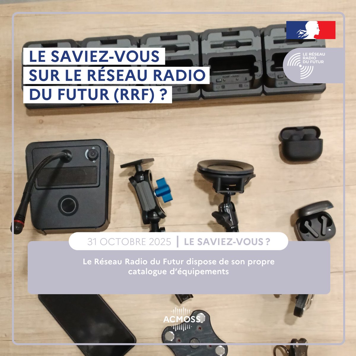 ACMOSS_FR's tweet image. 📡 [#LeSaviezVous ?] L’@ACMOSS met à disposition un catalogue d’équipements compatibles avec le Réseau Radio du Futur (#RRF) : smartphones et tablettes résistants, connectiques, protections, stations de recharge... 💡

🔗Découvrez-le ici : acmoss.fr/catalogue-des-…

#ACMOSS