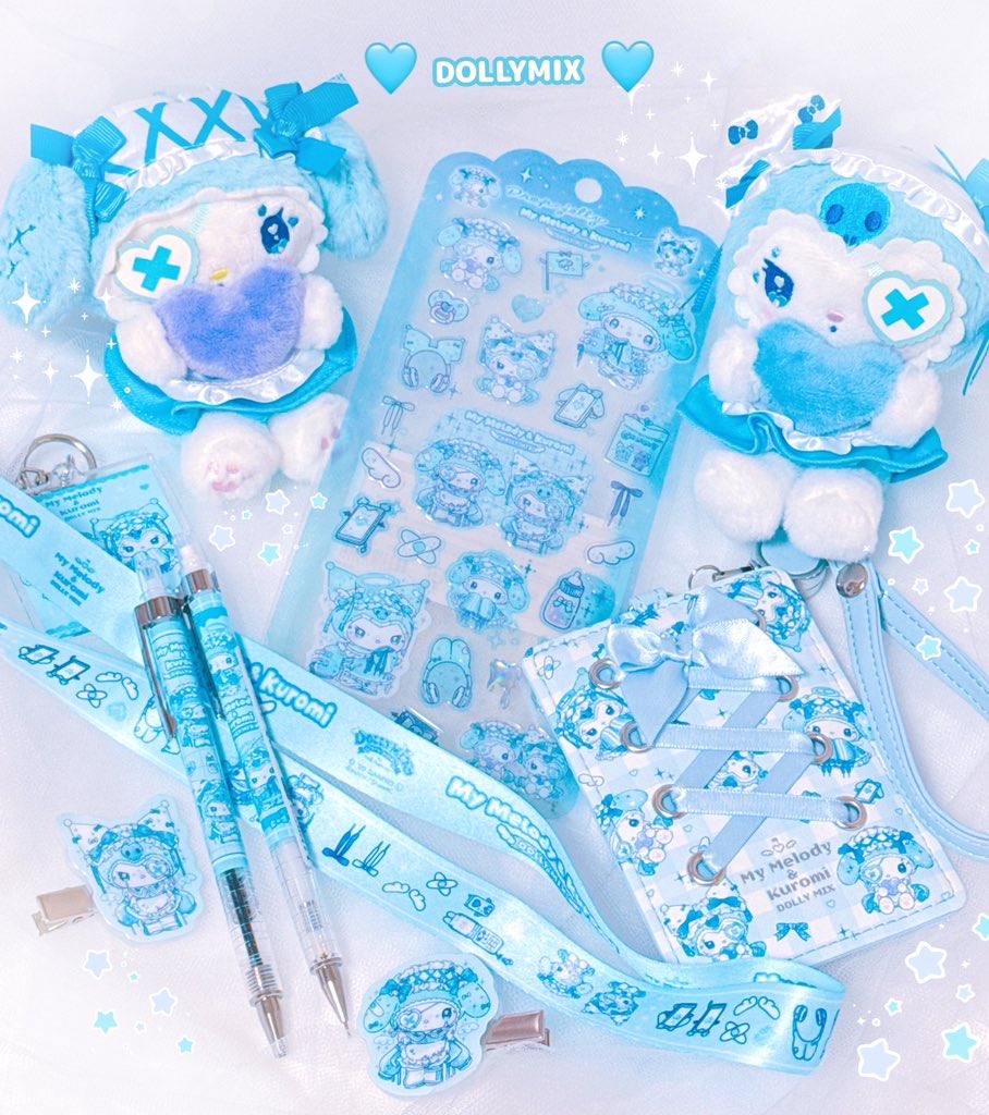 DOLLYMIX 水色 マイメロディクロミ ぬいぐるみ マスコットなど6点