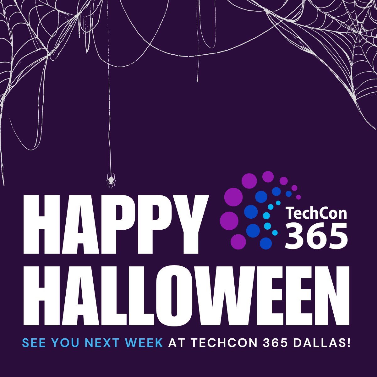 TechCon365's tweet image. Happy Halloween from all of us at TechCon 365! 🎃 Enjoy the weekend, and we’ll see you in Dallas next week!
#TechCon365 #Dallas #Halloween #TechConDallas