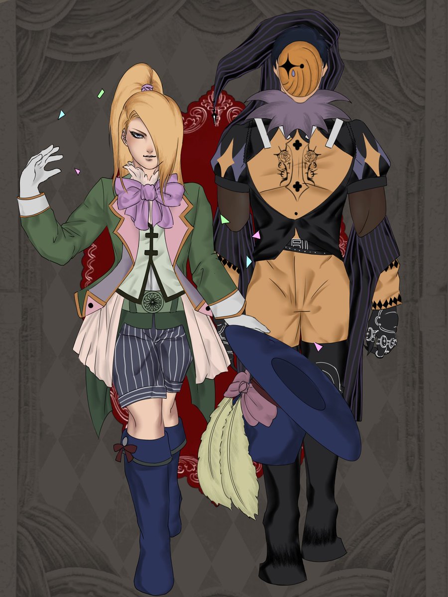 MissFeemoon's tweet image. [Welcome to the circus — where chaos wears glitter🎪]

#tobidei #obidei #Deidara #ObitoUchiha 
#うちはオビト #デイダラ　#トビデイ #オビデイ