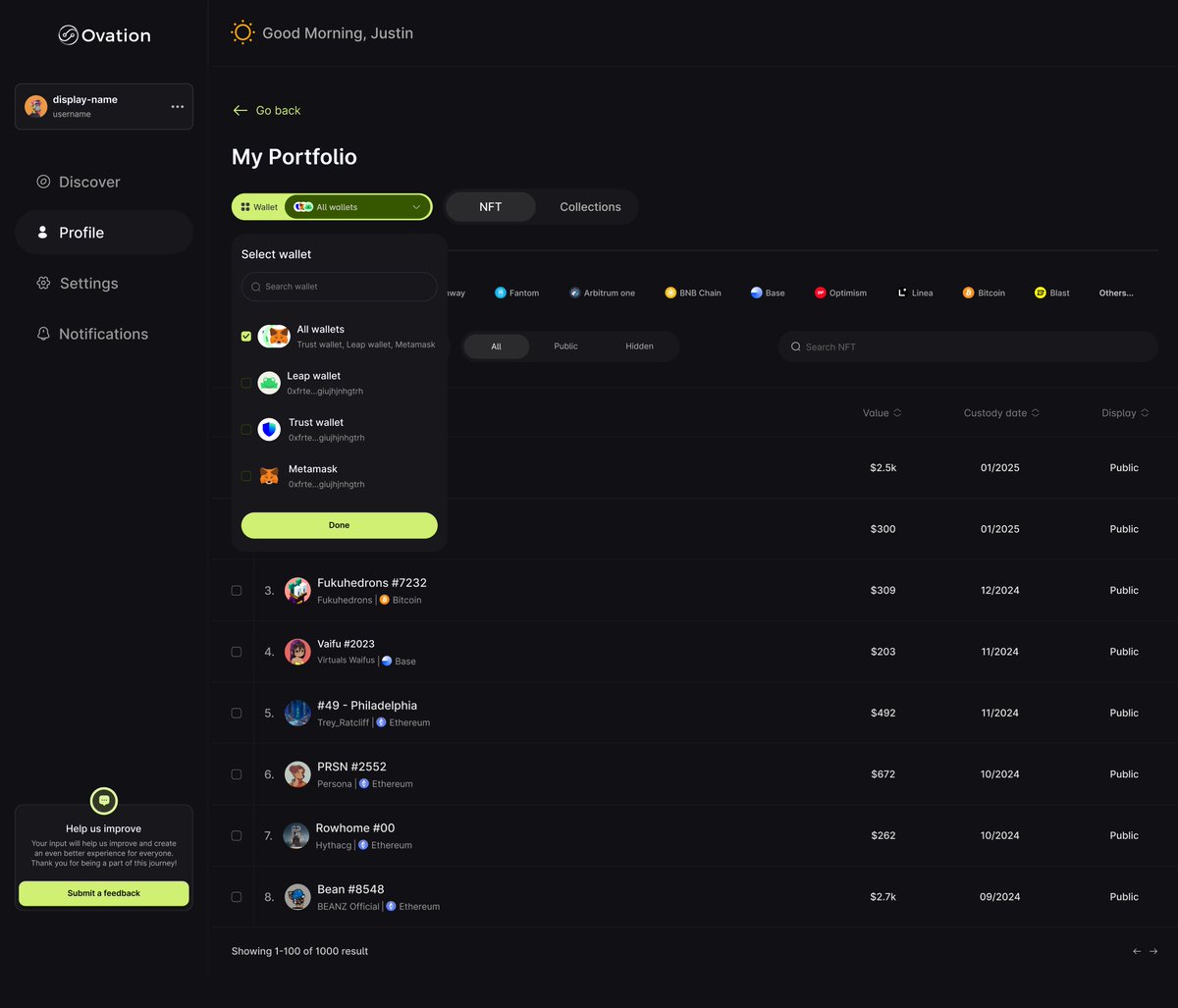 Design excerpt from Ovation Network