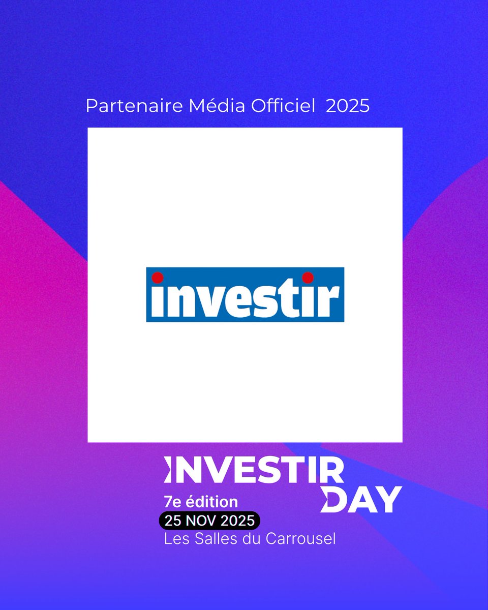Puisqu'Investir Day c'est l'expertise des médias de référence, nous sommes fiers de compter <a href="/InvestirFr/">Investir</a>  parmi les partenaires médias officiels de l'édition 2025 👏!

Les partenaires de l'événement sont à découvrir ici 👉 investirday.fr/content/parten…