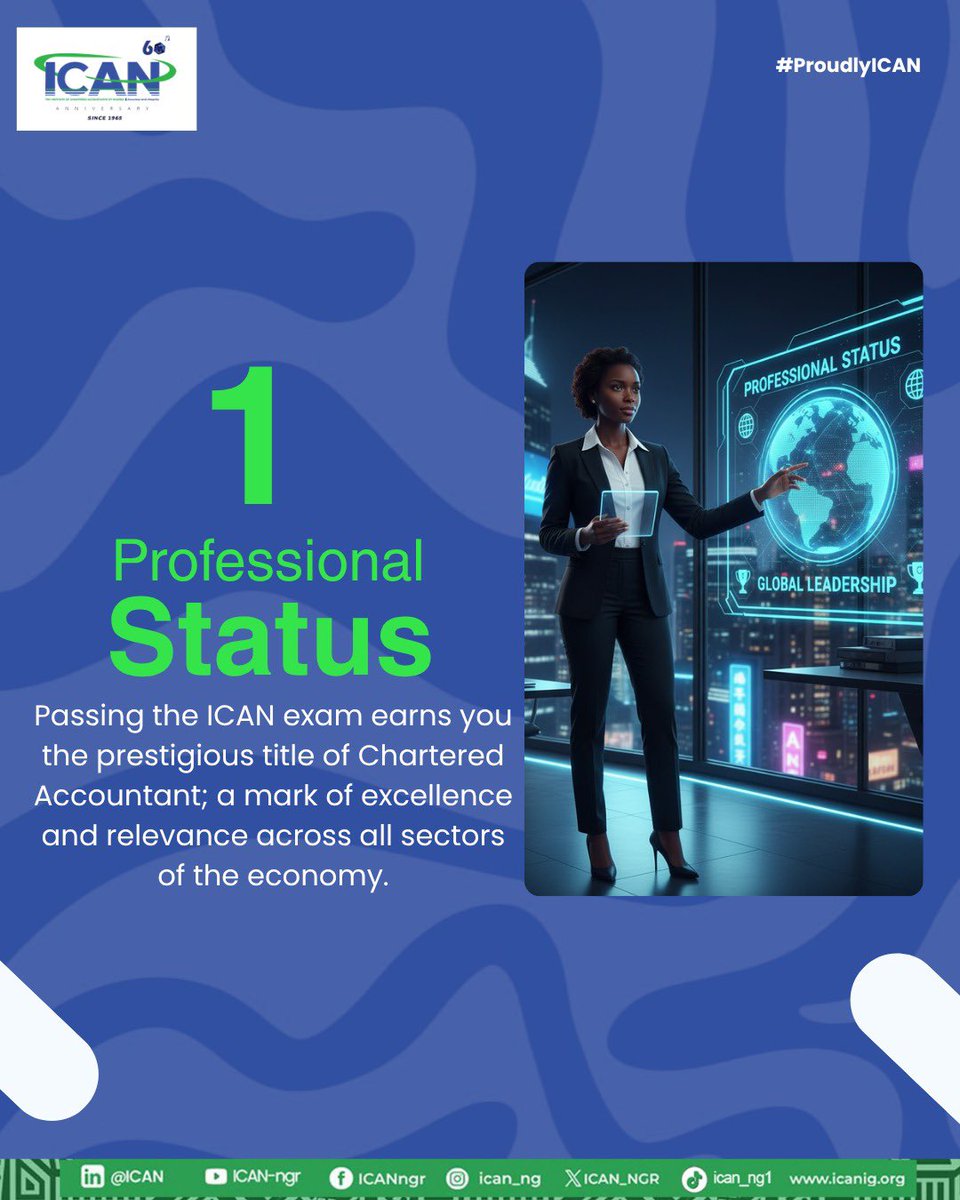 ICAN_NGR's tweet photo. Being Chartered with ICAN is more than a qualification.
It is identity. It is growth. It is becoming someone who stands out for excellence and discipline.

If you want more than a title…
If you want skills that matter, respect that is earned, and a career that keeps rising… https://t.co/GKZXhHrpJf