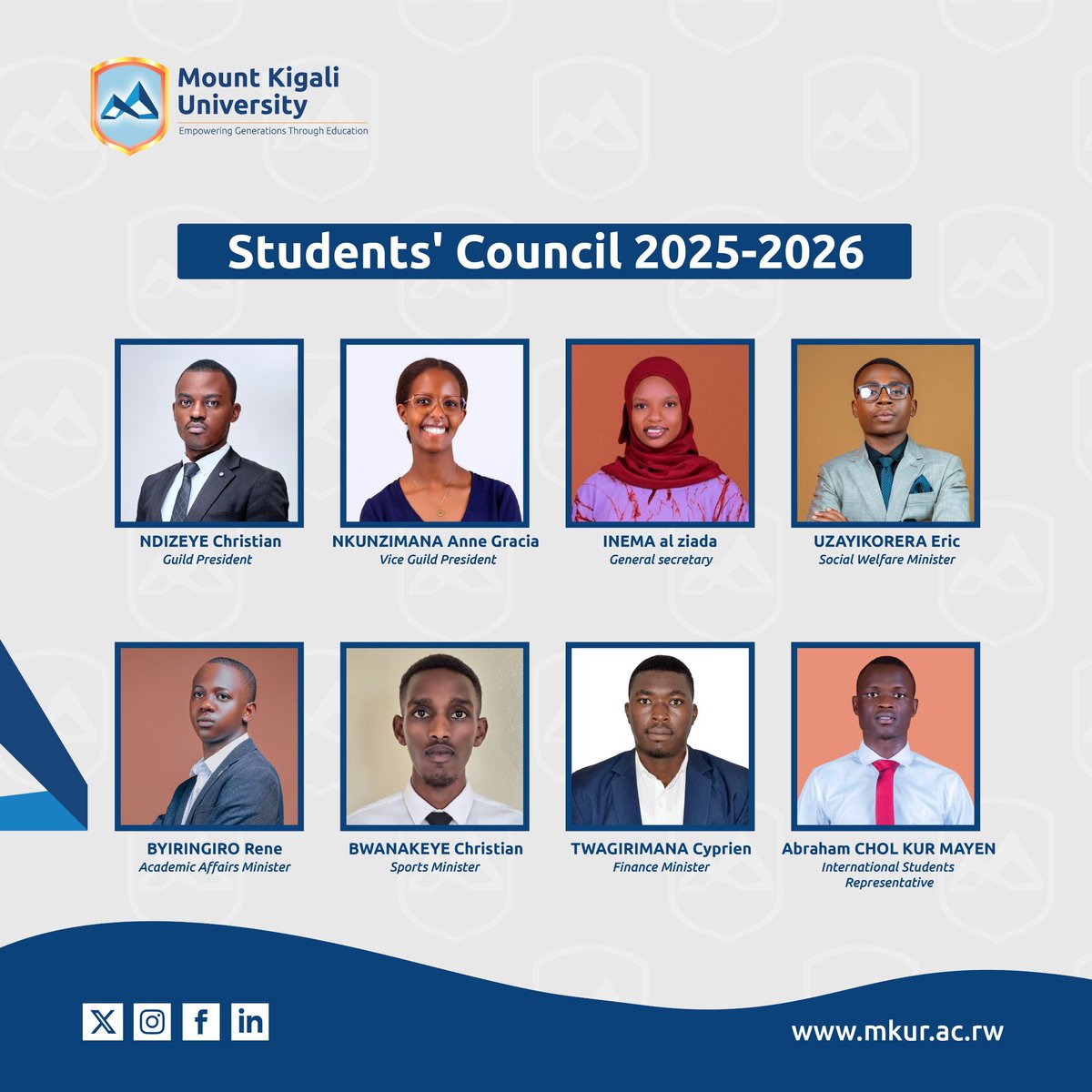 Meet our elected Students' council  for 2025-2026